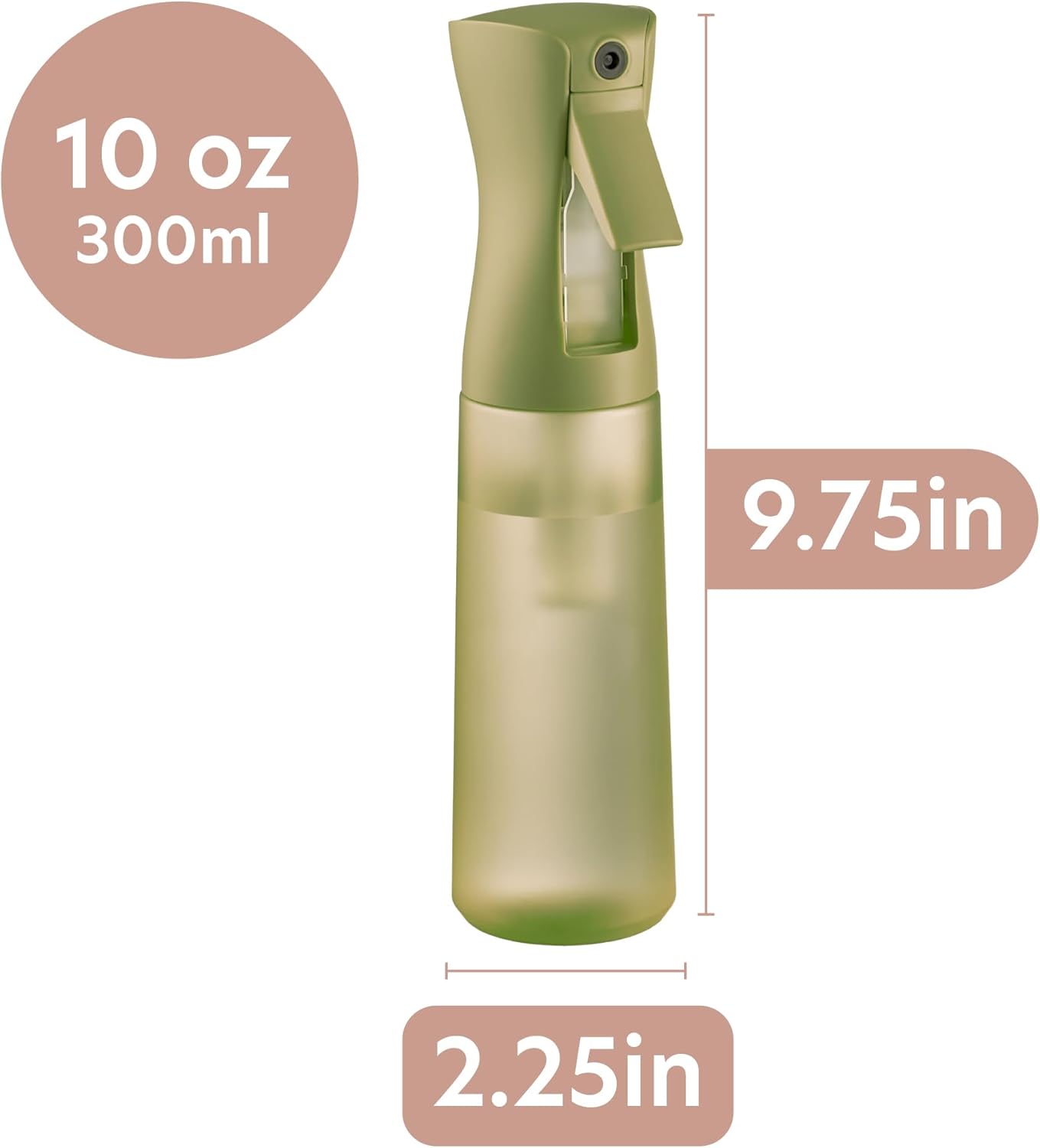 10 OZ Continuous Spray Bottles - Ultra Fine Mist Sprayer | Water Spray Bottle For Hair Stuff, Mister Spray Bottle For Plants Mister | Hair Spray Bottles For Hairstyling, Cleaning, Salons - Image 2