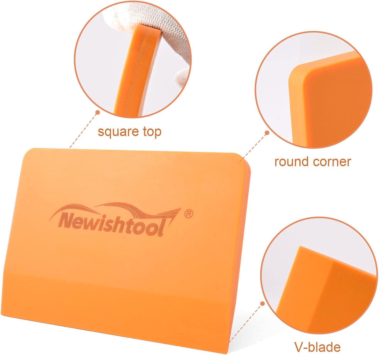 NEWISHTOOL Soft Silicone Small Squeegee for Vinyl, 2 PCS PPF Tools Window Tinting V-Blade Scraper for Window Film Application, Car Paint Protective Film Installation & Water Removal - Image 5