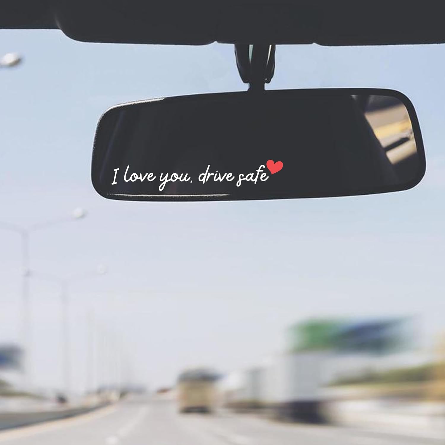 Miarita 3X I Love You Drive Safe Mirror Sticker, Cute Car Stickers for Womens, Car Decals for Women, Rear View Mirror Sticker, Valentines Day Gifts Her, Him (I Love You Drive Safe White) - Image 5