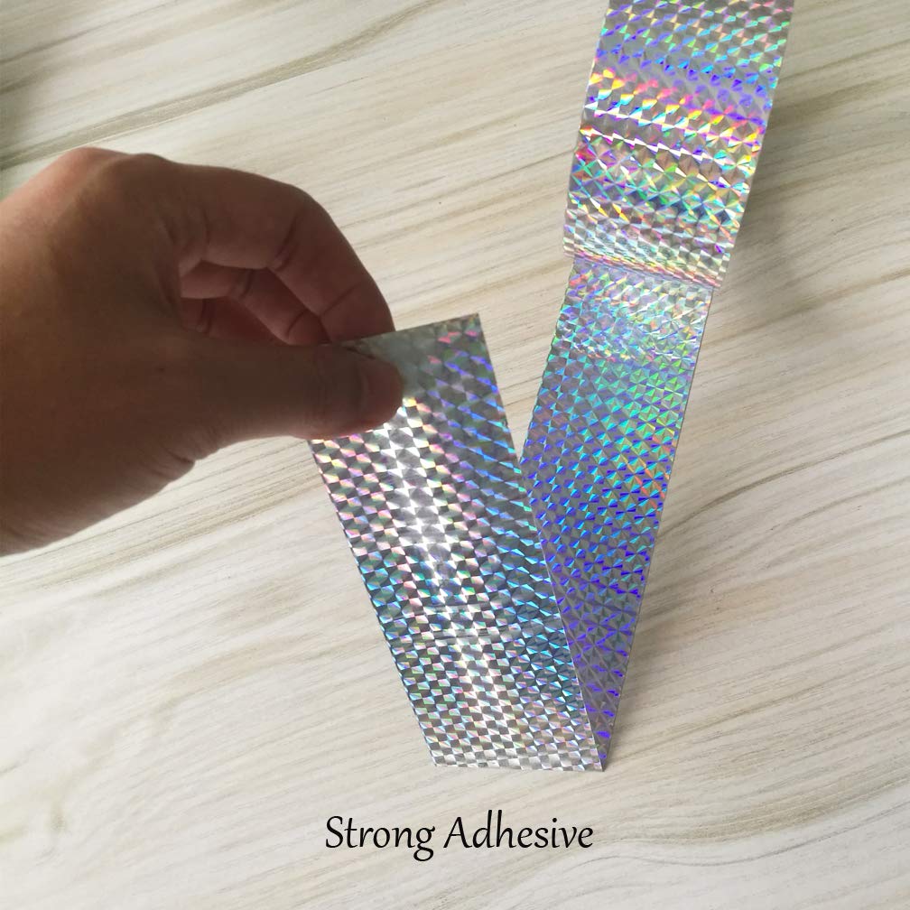 Self-Adhesive Holographic Reflective Tape for Craft Project, DIY Art, Home Decoration, Holiday Packing, etc, 2 Inches by 164 Feet - Image 3