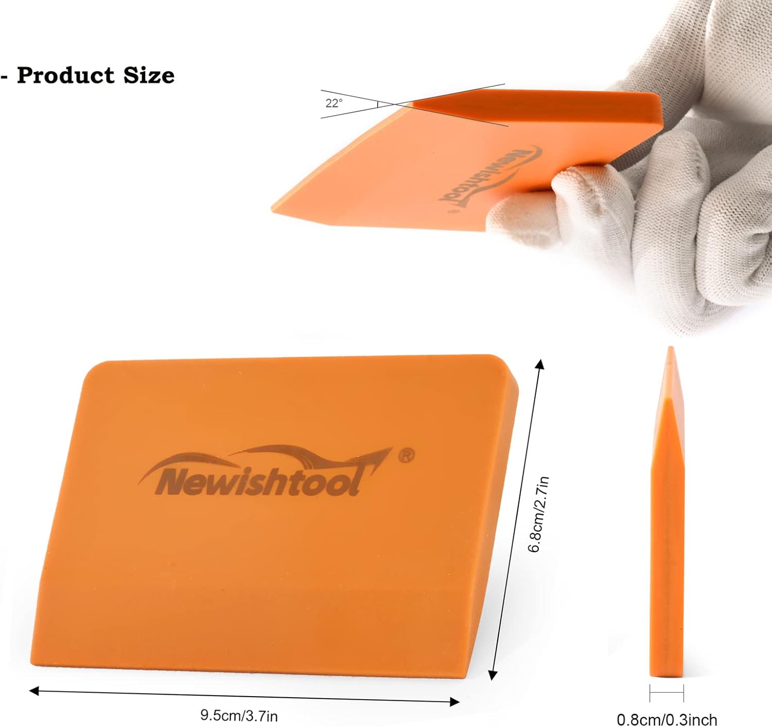 NEWISHTOOL Soft Silicone Small Squeegee for Vinyl, 2 PCS PPF Tools Window Tinting V-Blade Scraper for Window Film Application, Car Paint Protective Film Installation & Water Removal - Image 6