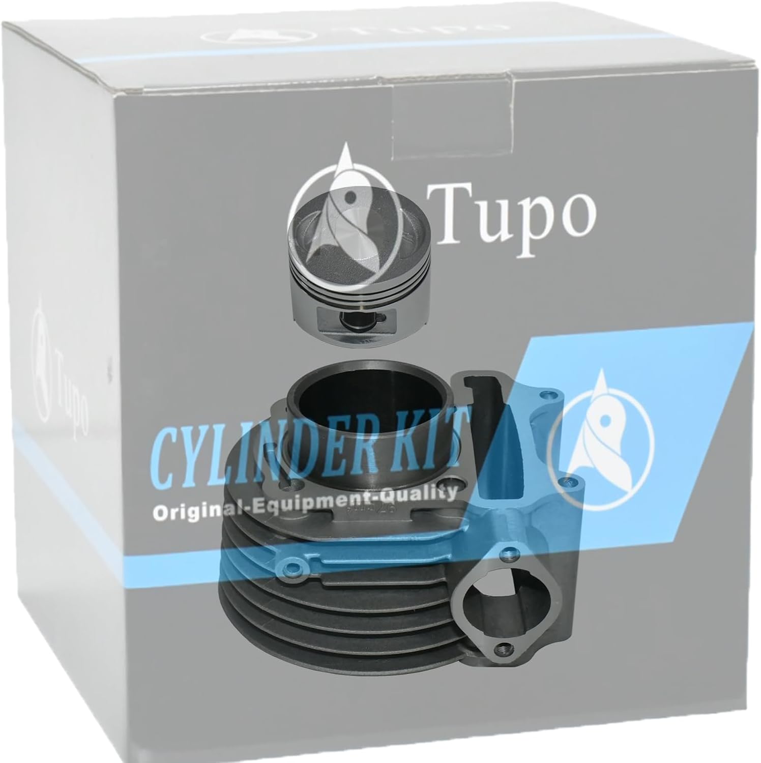 Tupo GY6150-57.4 Cylinder Kit For 125cc 150cc Jonway Jmstar Roketa Sunl Tank Peace Taotao ATV Moped Go Kart That Equipped With GY6 4-Stroke 157QMJ 152QMI Engine (Non EGR Type), Top End Kit (Package D) - Image 9