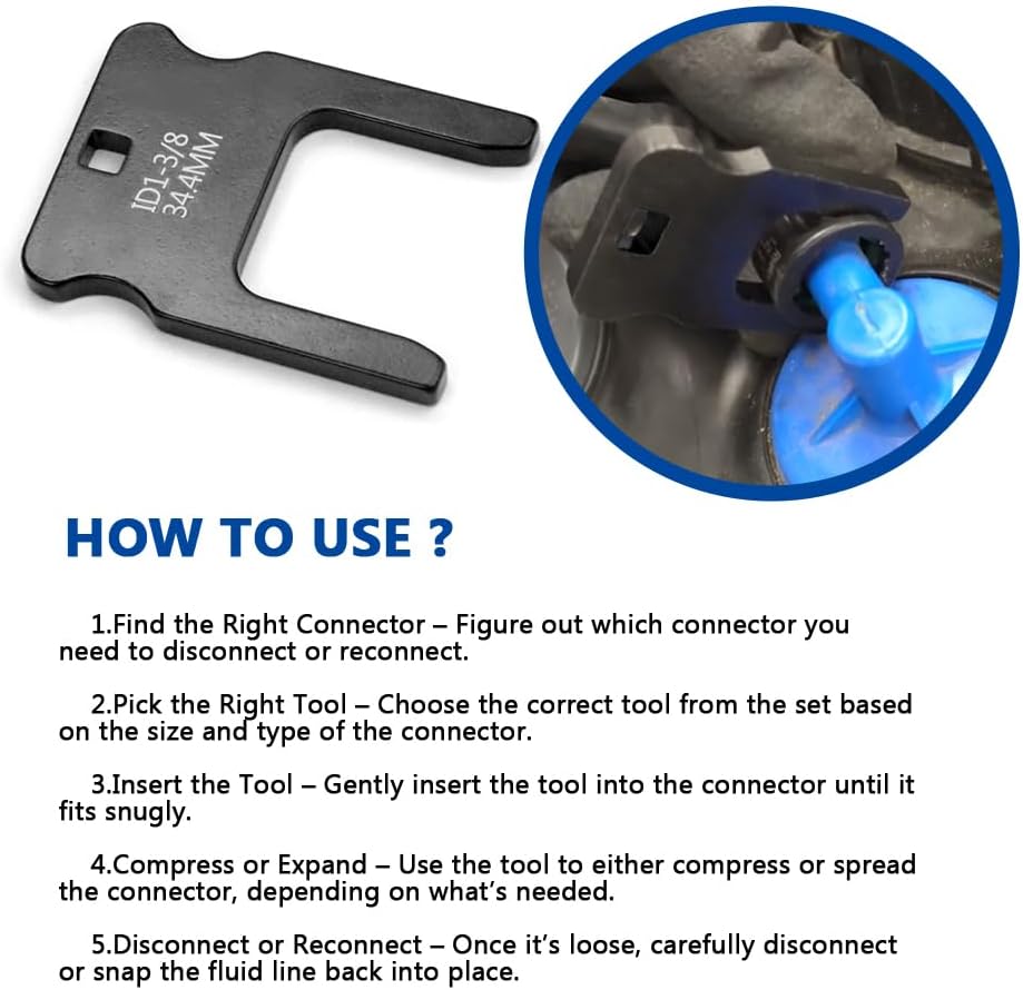 DEF & Fuel Line Disconnect Tool Set – Easy Access Breather, Coolant, Fuel, and DEF Line Removal Tool – Compatible with Ford 2012+, Chevy Silverado, Tahoe, Suburban, GMC Sierra, Yukon - Image 7
