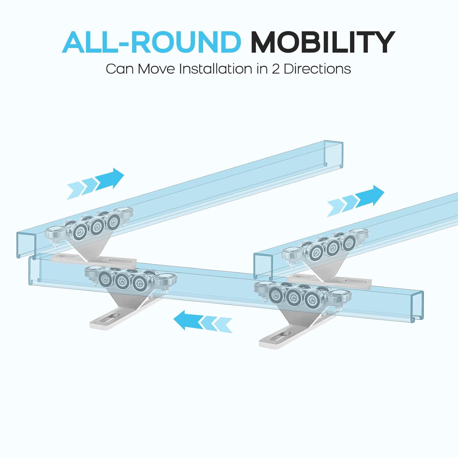 6+2 Wheel Unistrut Trolley - Anti-Lock & Anti-Fall, Electric Hoist Trolley, Unistrut Rollers, for All 1-5/8" Wide or Taller Strut Channel, for Garage/Workshop Hoist Silent Systems (4pack) - Image 6