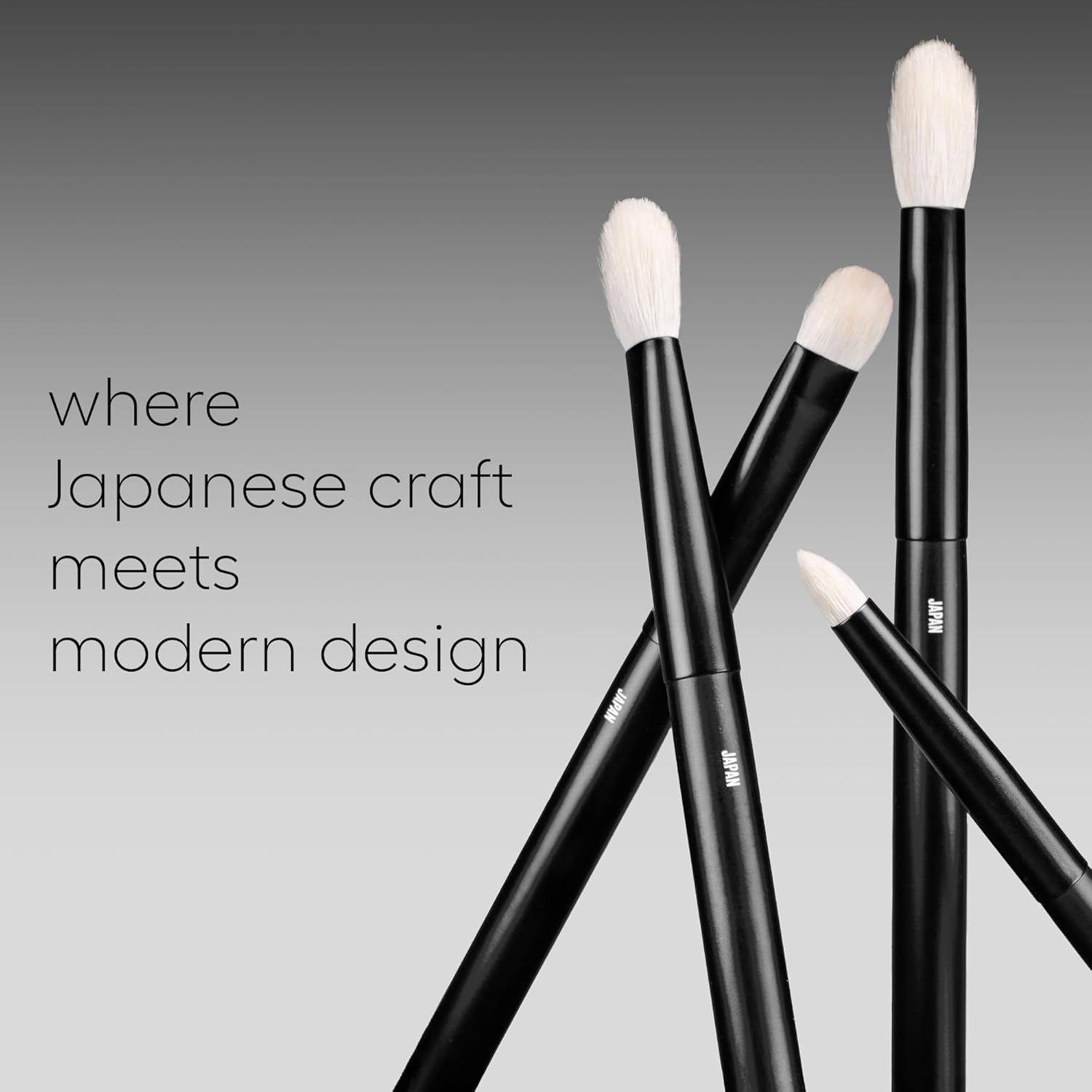rephr The Core Eye Set – 4 Handmade Japanese Makeup Brushes with Natural Goat Hair | Essential Eye Brush Set for Blending, Shading, Crease & Detail | Handmade in Kumano, Japan - Image 4