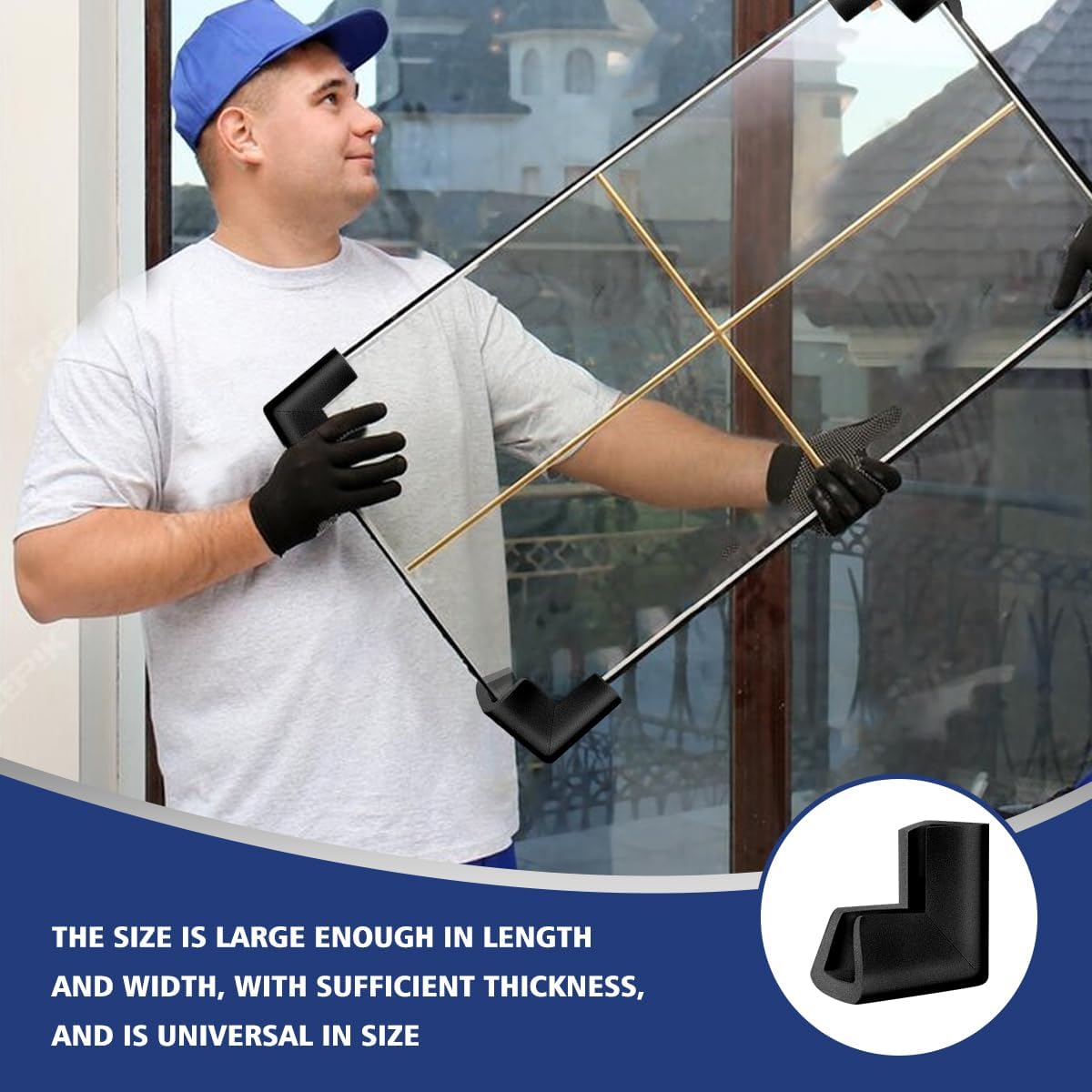24Pcs Foam Protection Corner for Mirror TV Picture Frame,Packing Foam Corner Protectors for Shipping Moving,Edge Protection for Packing Fragile Artwork(Black) - Image 6