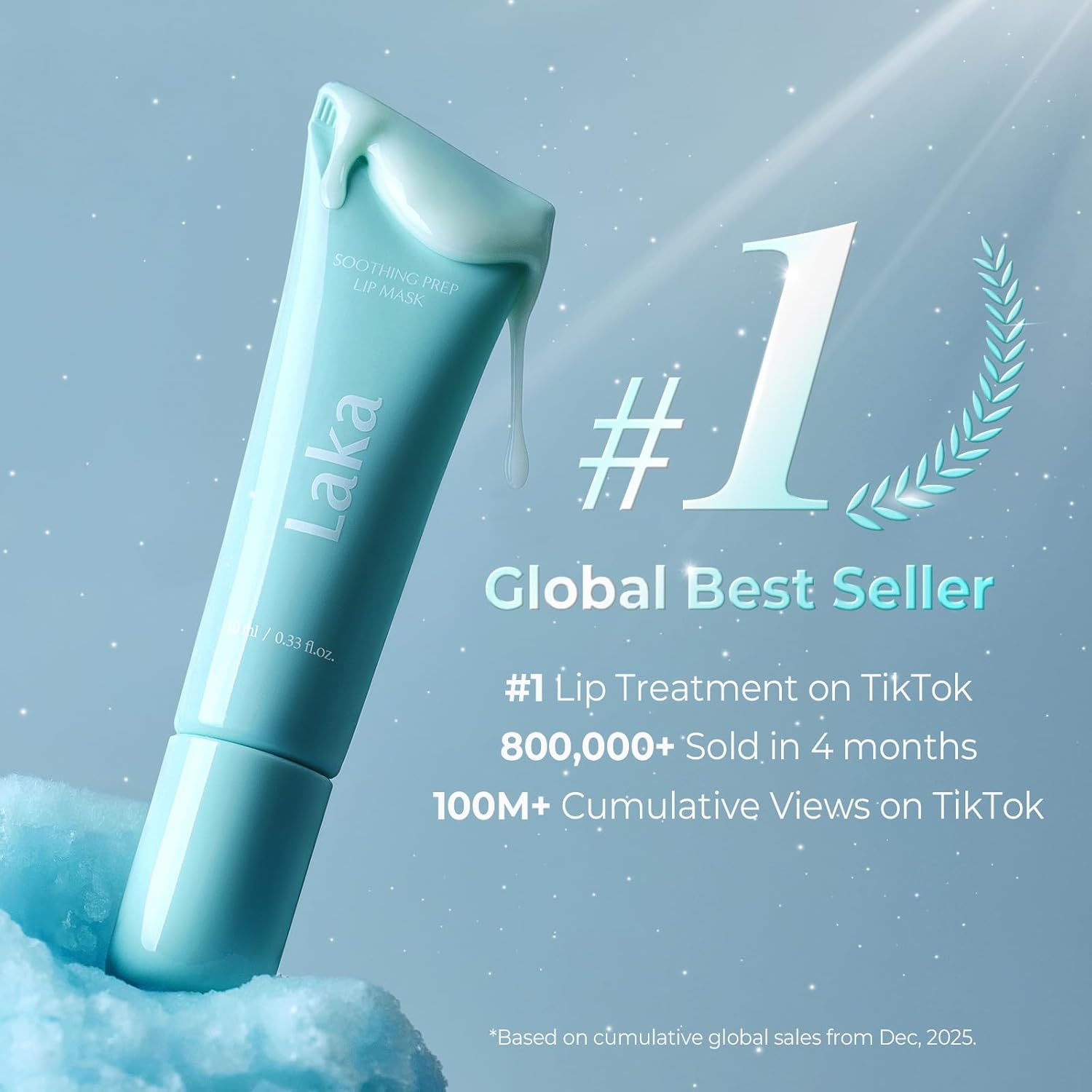 Laka Soothing Prep Lip Mask, Cooling Peel Off Korean Lip Mask, Gentle Exfoliator for Lips, Hygienic & Easy Application, Daily Lip Care, K-Beauty, 0.33 fl.oz - Image 2
