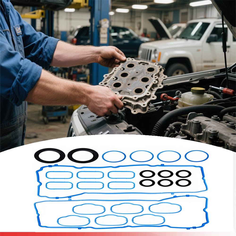 3.6L High-Performance Valve Cover Gasket Set + Intake Manifold Gasket Set 2011-2020| Compatible with Chrysler 200/300, Dodge Challenger/Jeep Cherokee/Wrangler, Ram | 5184596AE,MS97204,VS50805R - Image 4