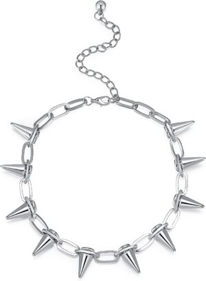 Spike Necklace Spike Choker Rivet G...