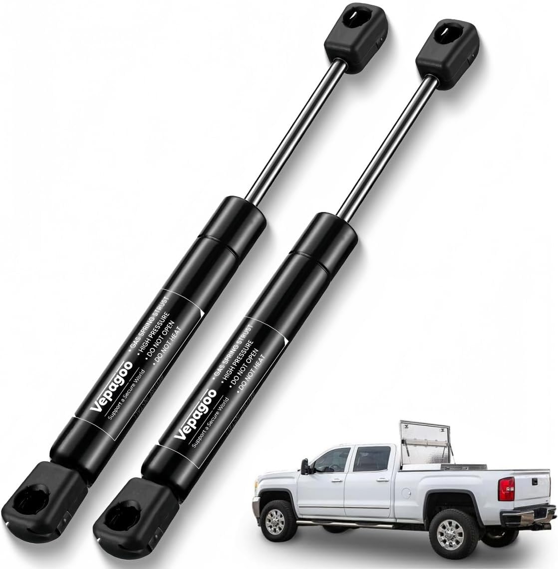 Vepagoo C16-03288 9 inch Gas Struts 13Lb for Truck Tool Box Shocks - Gas Spring Lift Support for Sentry Safe RV Overhead Cabinet Door Lightweight Storage Lid, Set of 2