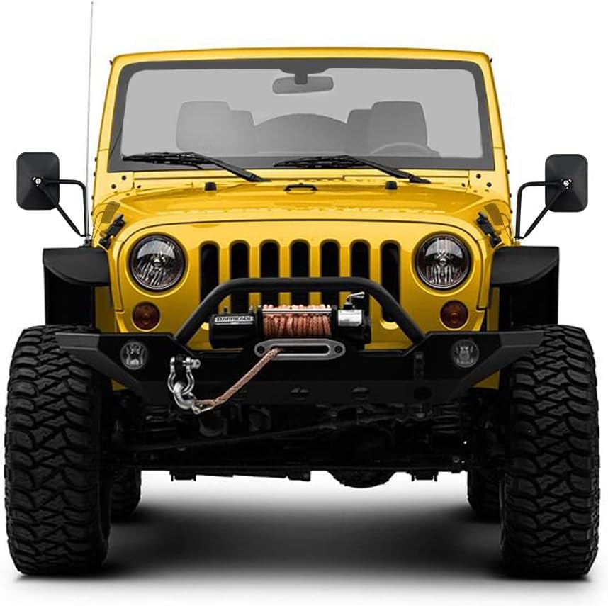 Liberrway Mirrors Doors Off Compatible with Wrangler YJ TJ JK JL Gladiator JT 1987-2025, Door Hinge Side Mirror, Doorless Mirror for Wrangler Off-Road Driving - 2 Pack - Image 7