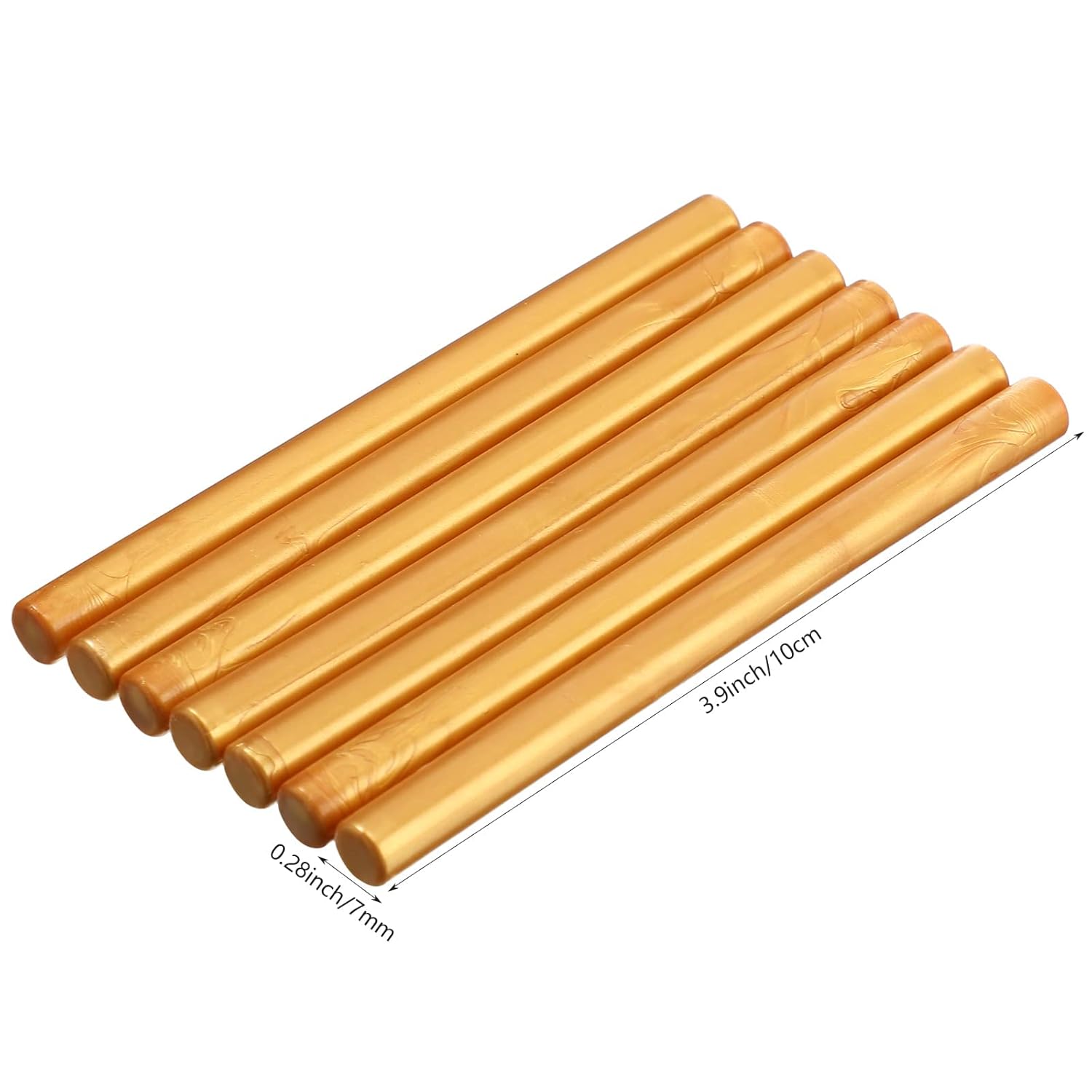 Containlol 24 Pcs Sealing Wax Sticks for Glue Gun 7 mm Mini Wax Seal Sticks for Cards Envelopes, Wedding Invitations, Gift Wrapping, Wine Packages(Gold) - Image 3