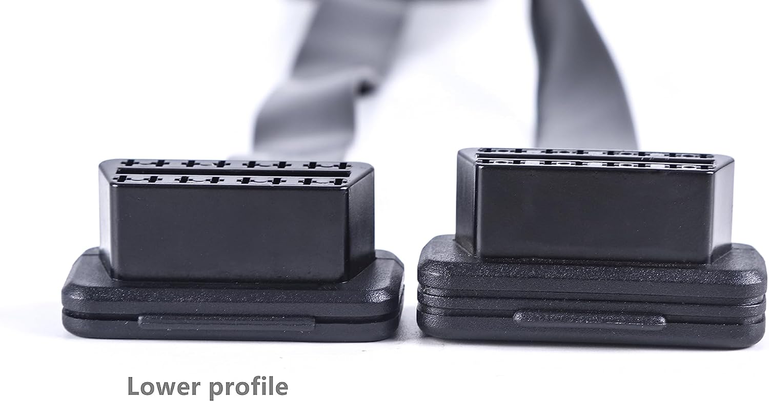 Low Profile OBD 2 OBD ii Male to Female Ribbon Extension Diagnostic Cable 16pins Connected Fully for Scan Tool Code Reader 1ft/30cm - Image 5