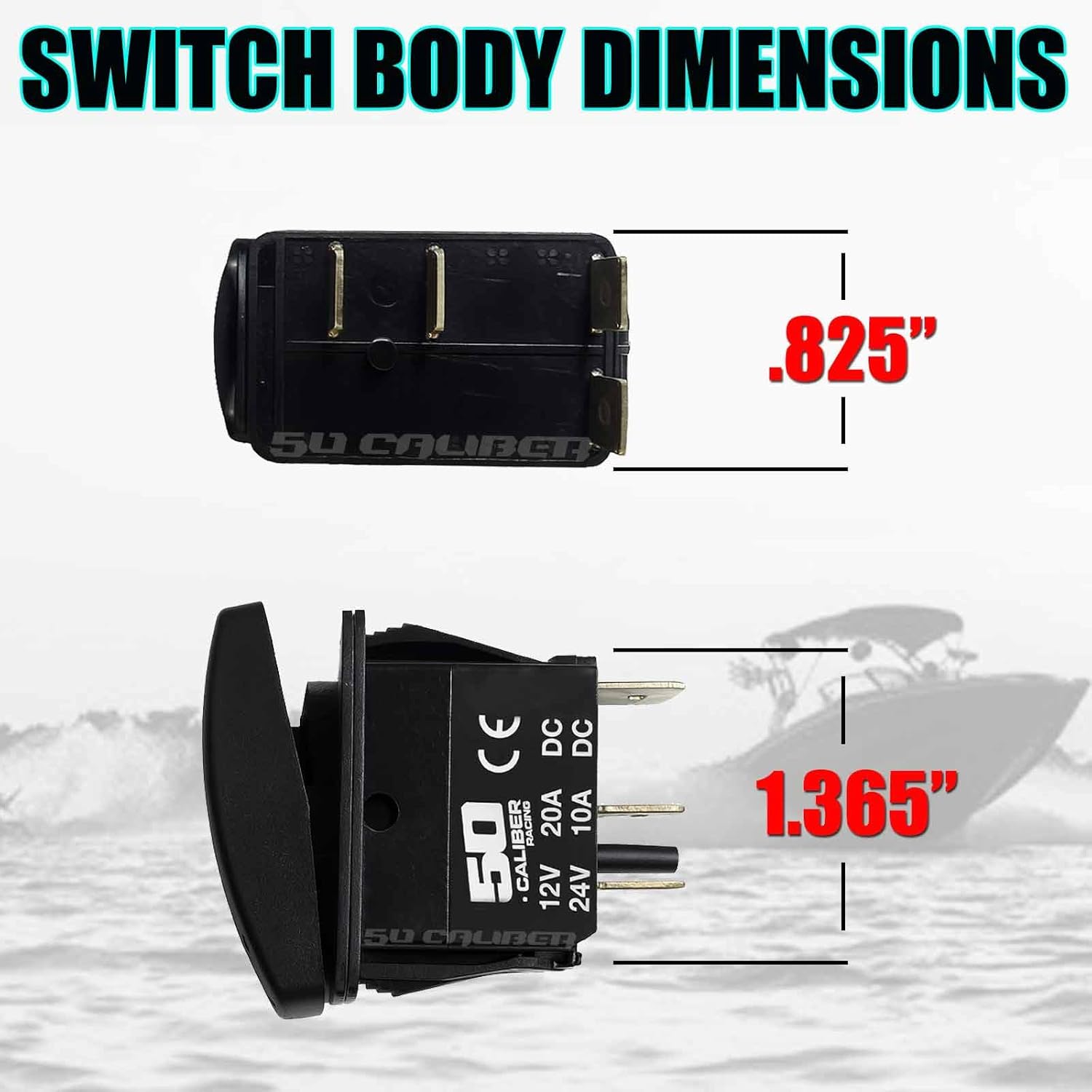 Waterproof Rocker Switch ON/Off, LED Backlit with Etched Design Off Road Light Switch Toggle 12v - UTV, Auto, Boat 20A Variation (Red, Eject a Ho) - Image 4