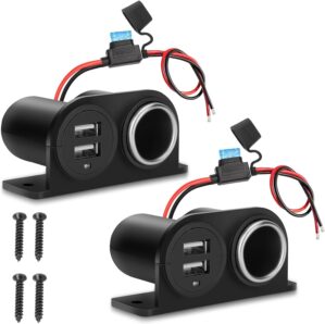 1PCS Dual USB Outlet Cigarette Ligh...