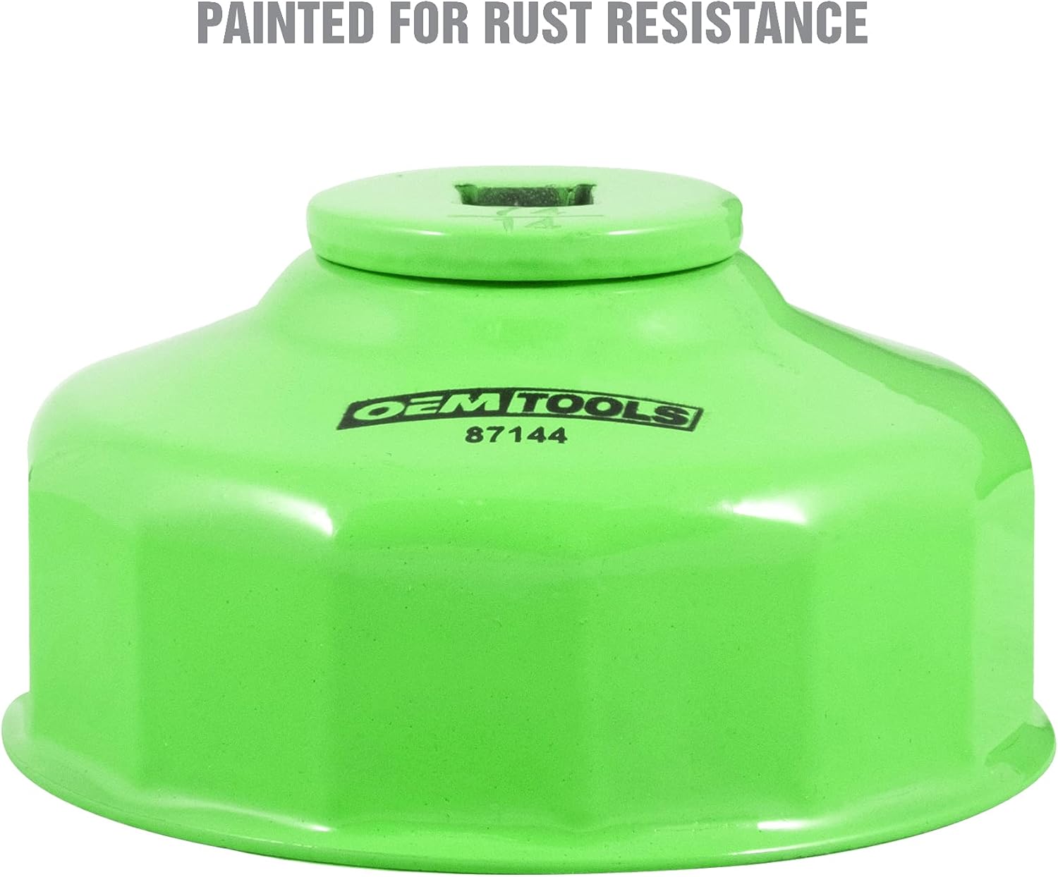 OEMTOOLS 74mm 14 Flute Oil Filter Wrench, Green, Blend - Image 5