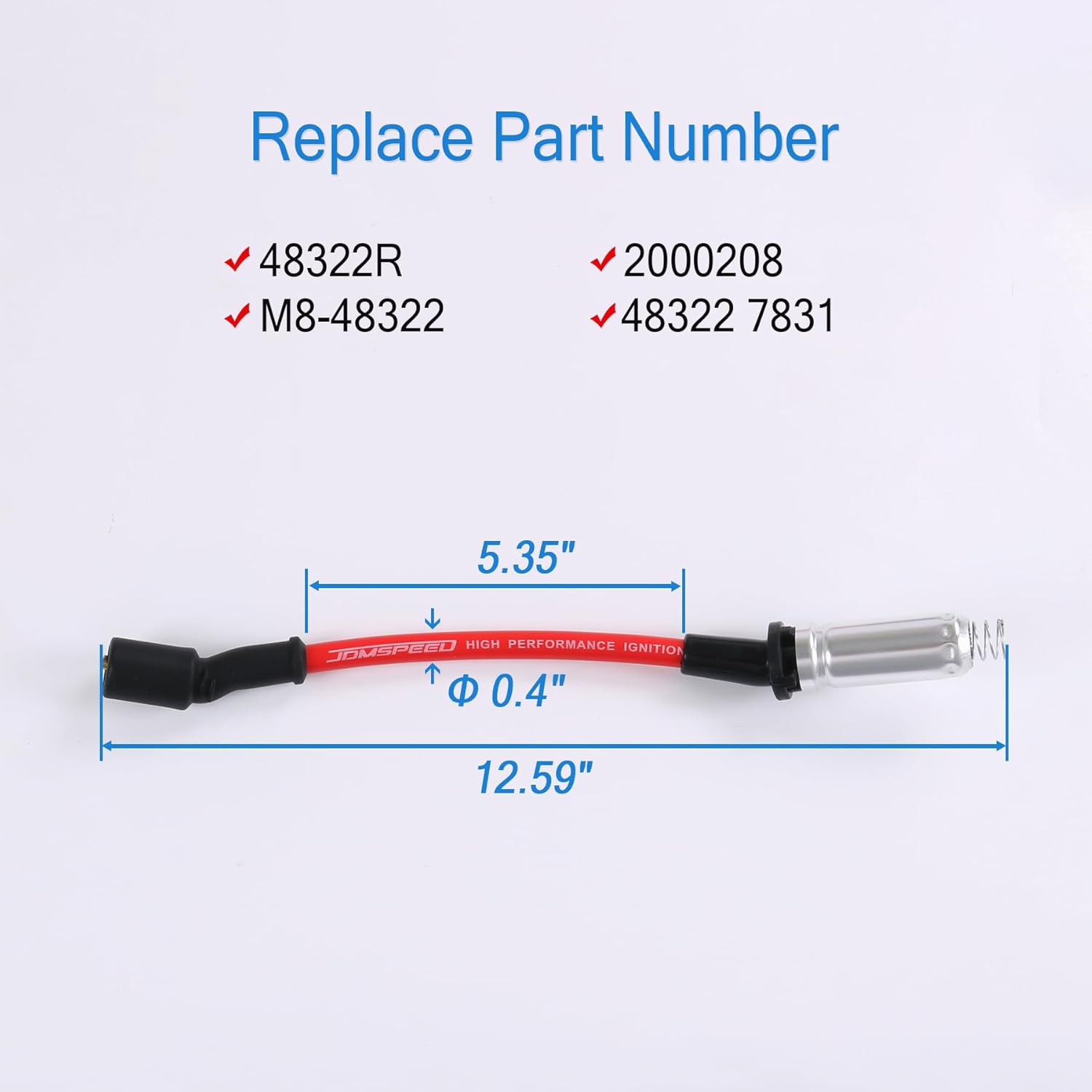 JDMSPEED High Performance Spark Plug Ignition Wire for 2000-2009 Chevy GMC V8 - Image 2