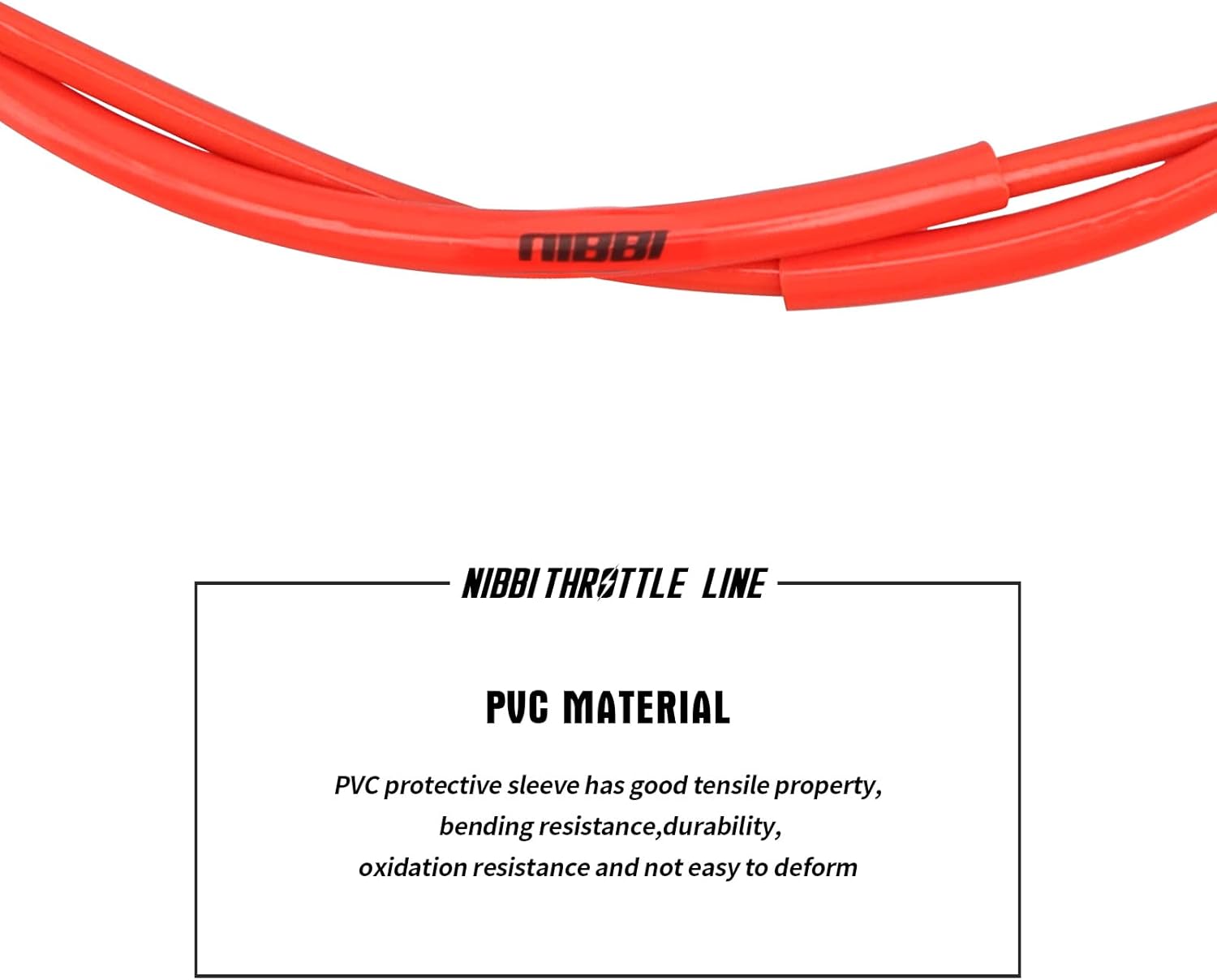 nibbi 46" Go Kart Throttle Cable Universal Motorcycle Cable for Dirt Pit Bike Mini Bike Motocross125 150 Moped - Red - Image 5