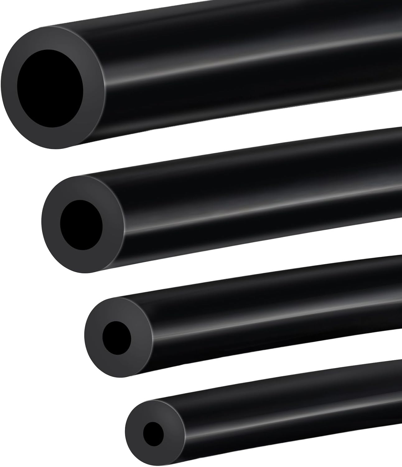 4PCS Vacuum Hose Automotive, 5 FT 1/8 5/32 1/4 3/8 Inch ID Vacuum Line, 130PSI Max Pressure Vacuum Lines Automotive, Silicone Vacuum Line