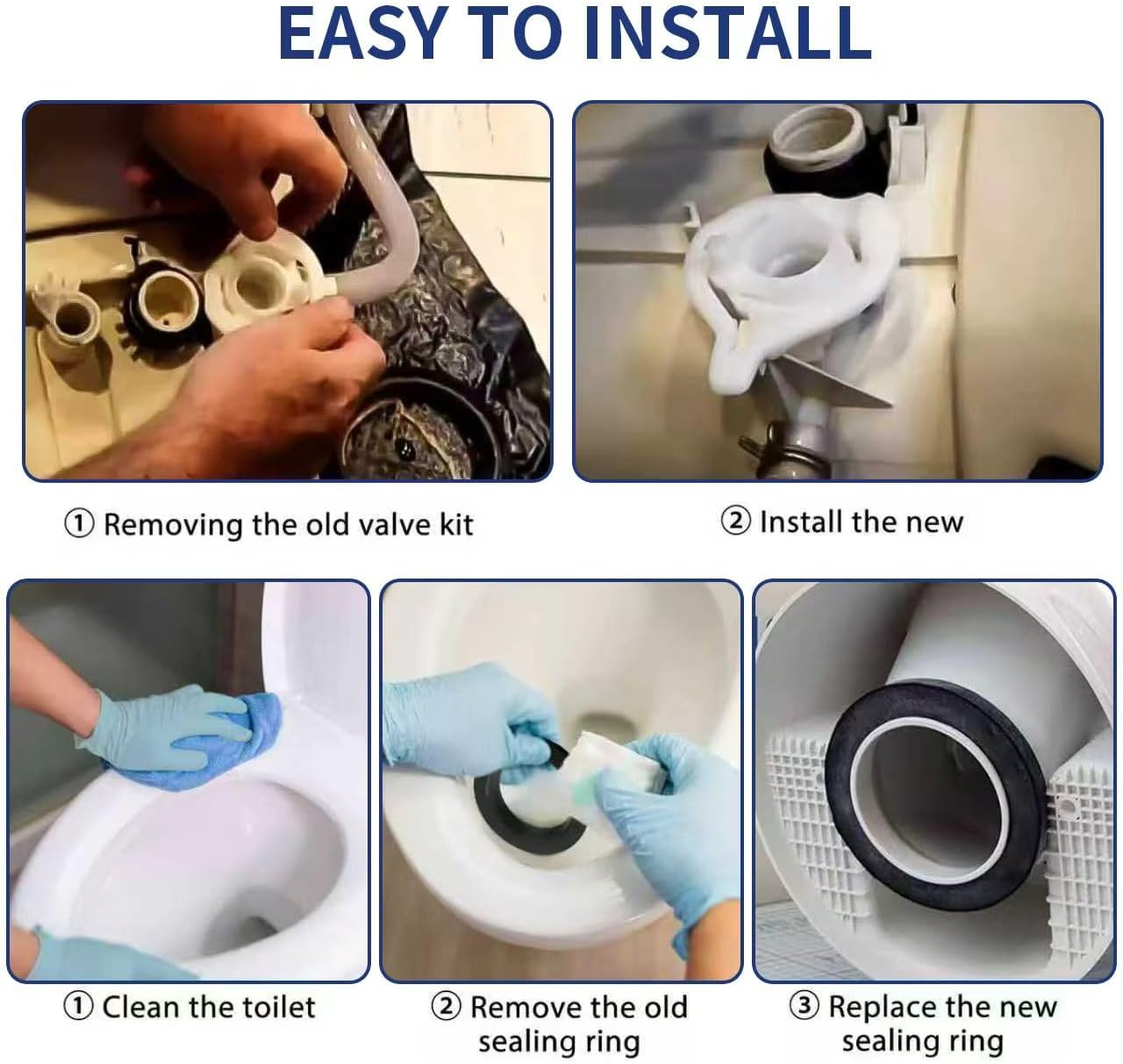 42049 RV Toilet Water Valve Kit for Thetford Aqua-Magic Style II - Complete Replacement Set with Reinforced Flange Seal to Stop Leaks - Fits Permanent Toilets (2008-2025) - Image 4