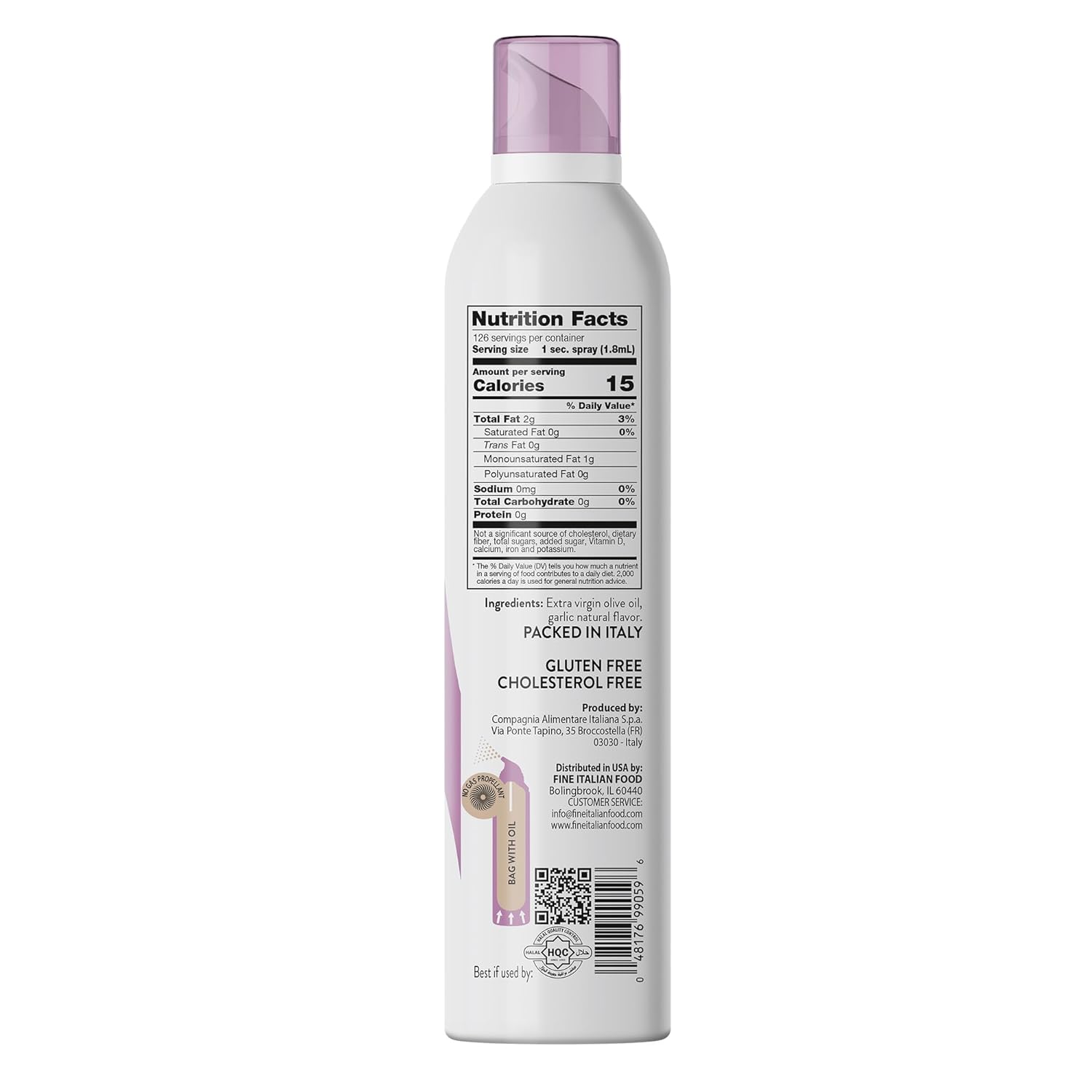 Mantova Garlic Flavored Extra Virgin Olive Oil Spray, 8 Fl Oz - Image 2