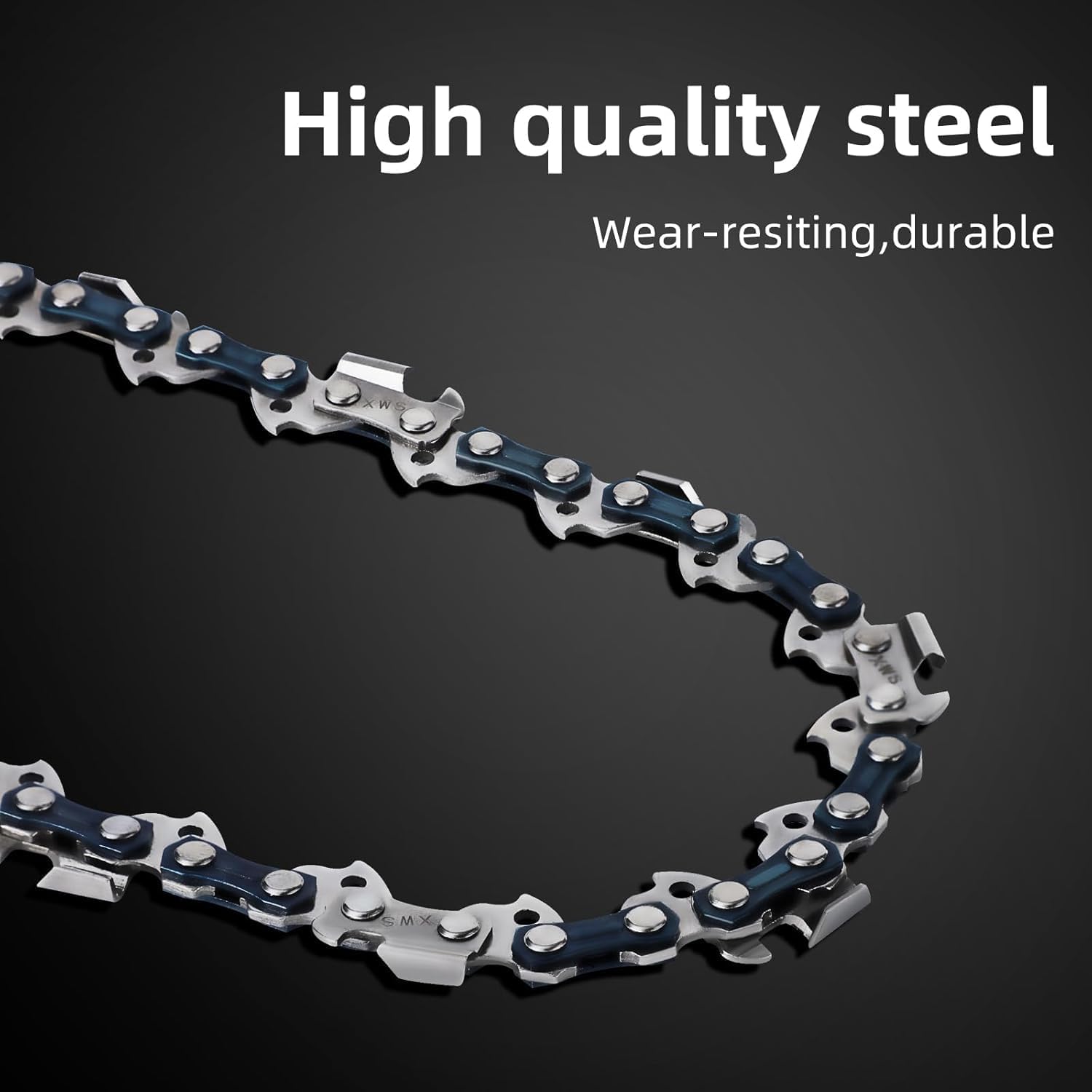 4 Pack 8 Inch Chainsaw Chain 050" Gauge, 3/8" LP Pitch, 33 Drive Links, 8 Inch Pole Saw Chains Fits for Chicago Sun Joe SWJ800E SWJ806E Portland, Greenworks, Chicago and More- S33 - Image 4