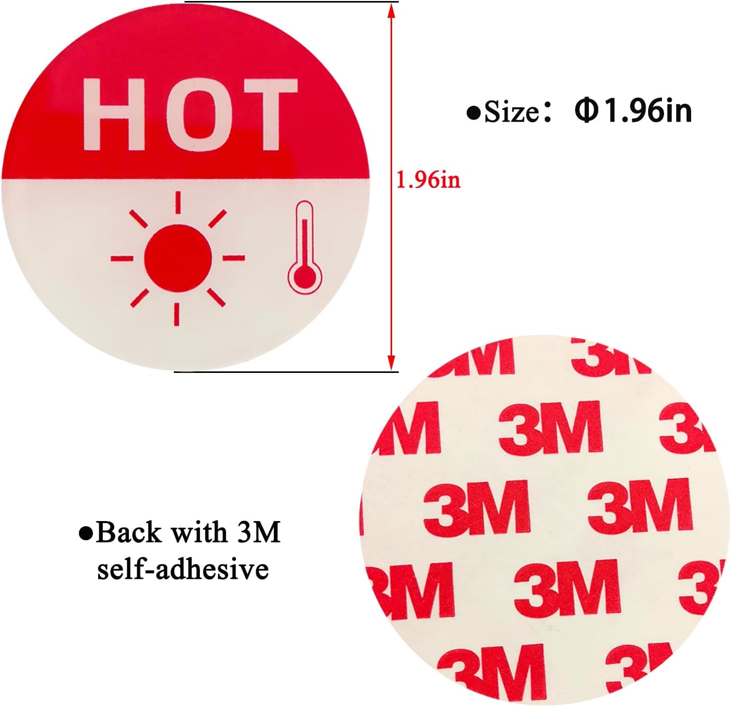 4 Pack Hot and Cold Water Stickers Self-adhesive Acrylic Cold and Hot Stickers Acrylic Sticker Label Signs for Faucets Sinks Child-friendly Hot and Cold Signs(2 Pairs) - Image 4