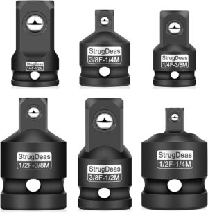 StrugDeas 6 Piece impact Socket Ada...