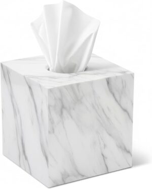 Tissue Box Cover Holder Square Marb...