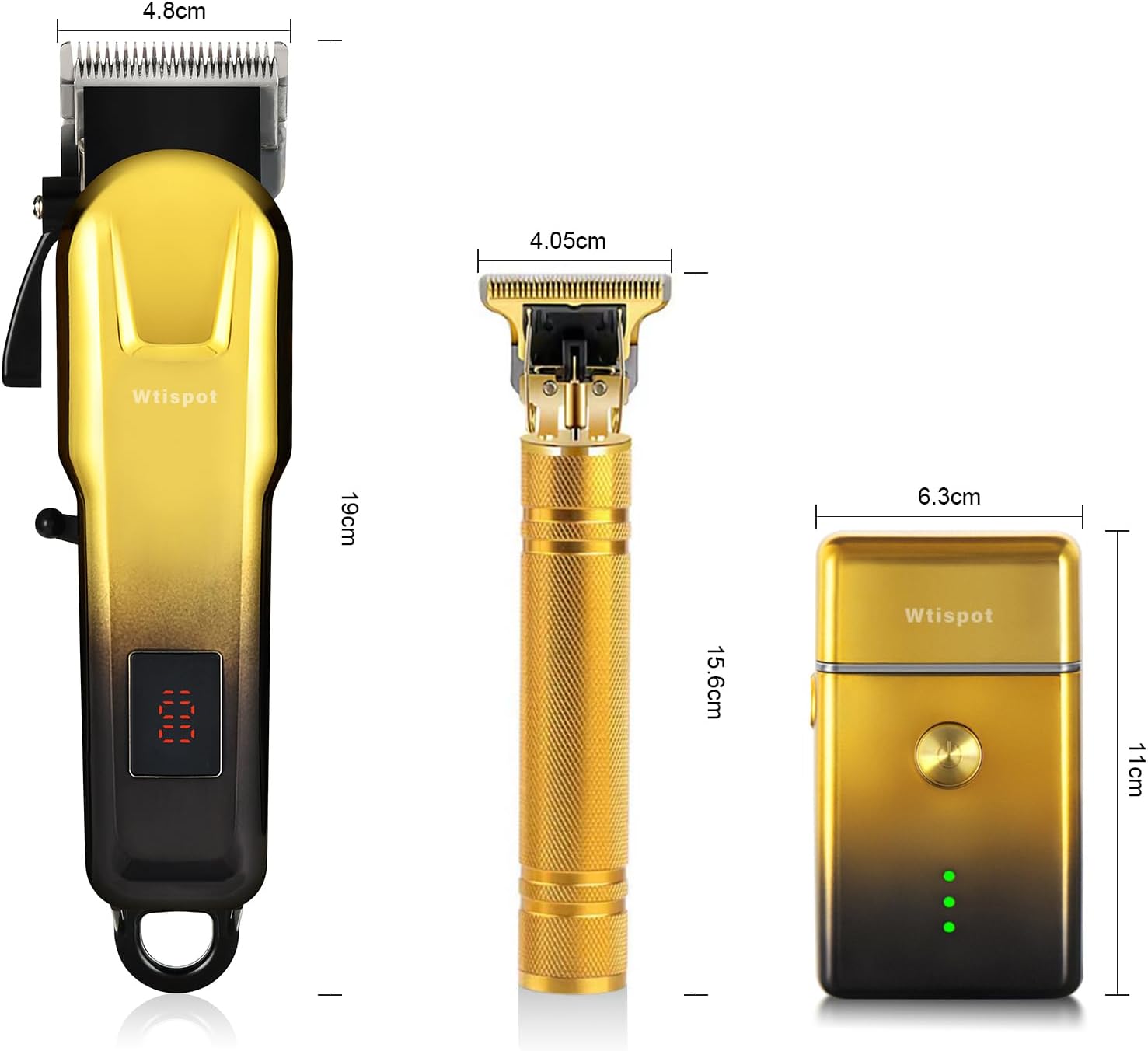 Hair Clippers Set for Men,Hair Clipper Trimmer with LED Display, Professional Cordless Hair Clipper Shaver Beard Trimmer, Hair Cutting Machine for Men, Holiday Gift for Him Father's Day Gift - Image 2