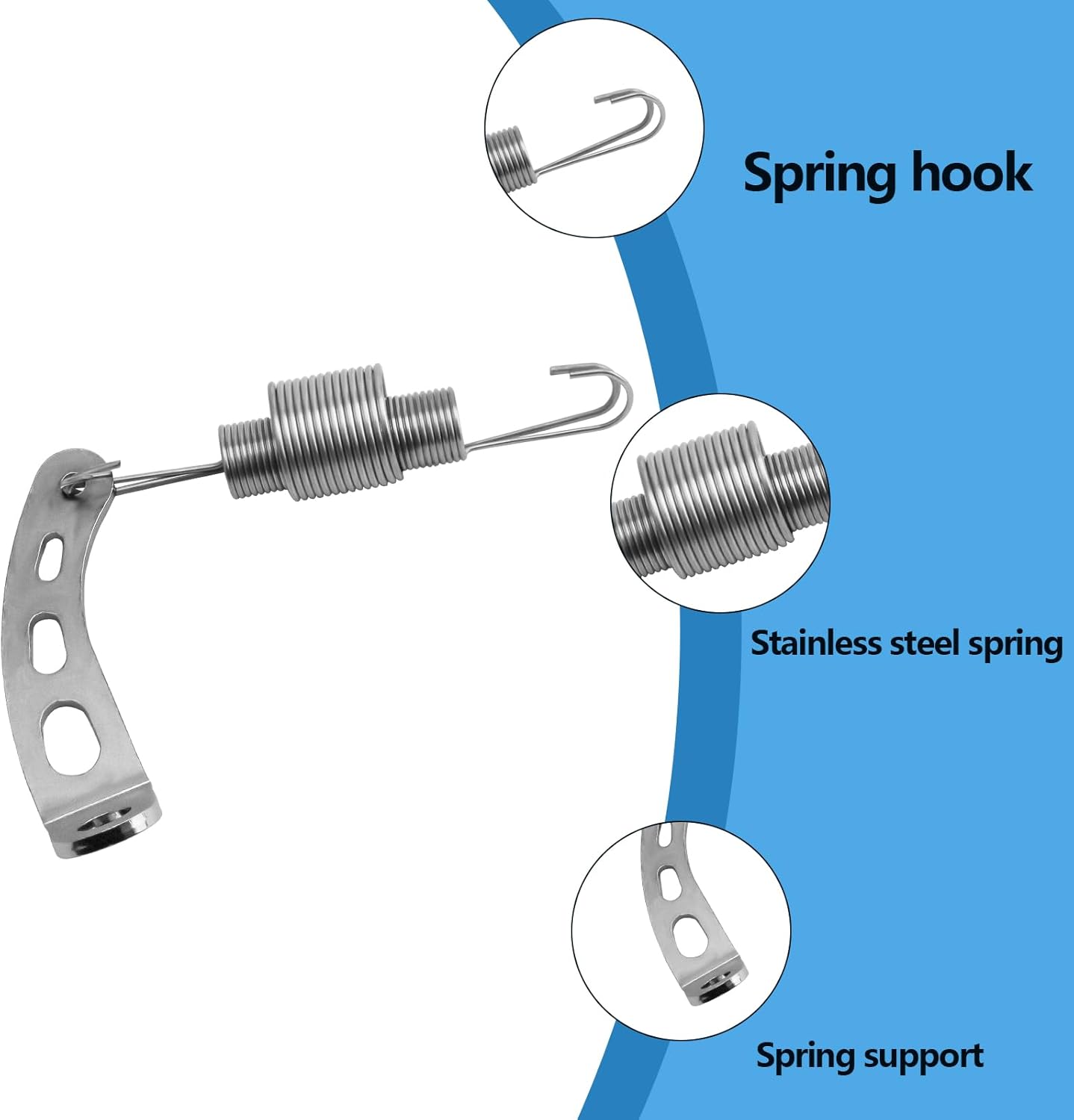 2-Pack Carburetor Throttle Return Spring & Carburetor Return Spring Bracket Kit,Universal Carburetor Return Spring Kit Compatible with Most 5-1/8 Carburetor Necks - Image 3