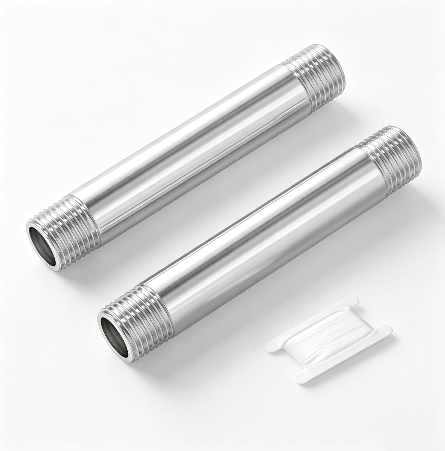 TAISHER 2PCS Stainless Steel Pipe Fittings, 3/8" NPT x 3/8" NPT Male Threaded, 4" Length Nipple Cast Pipe
