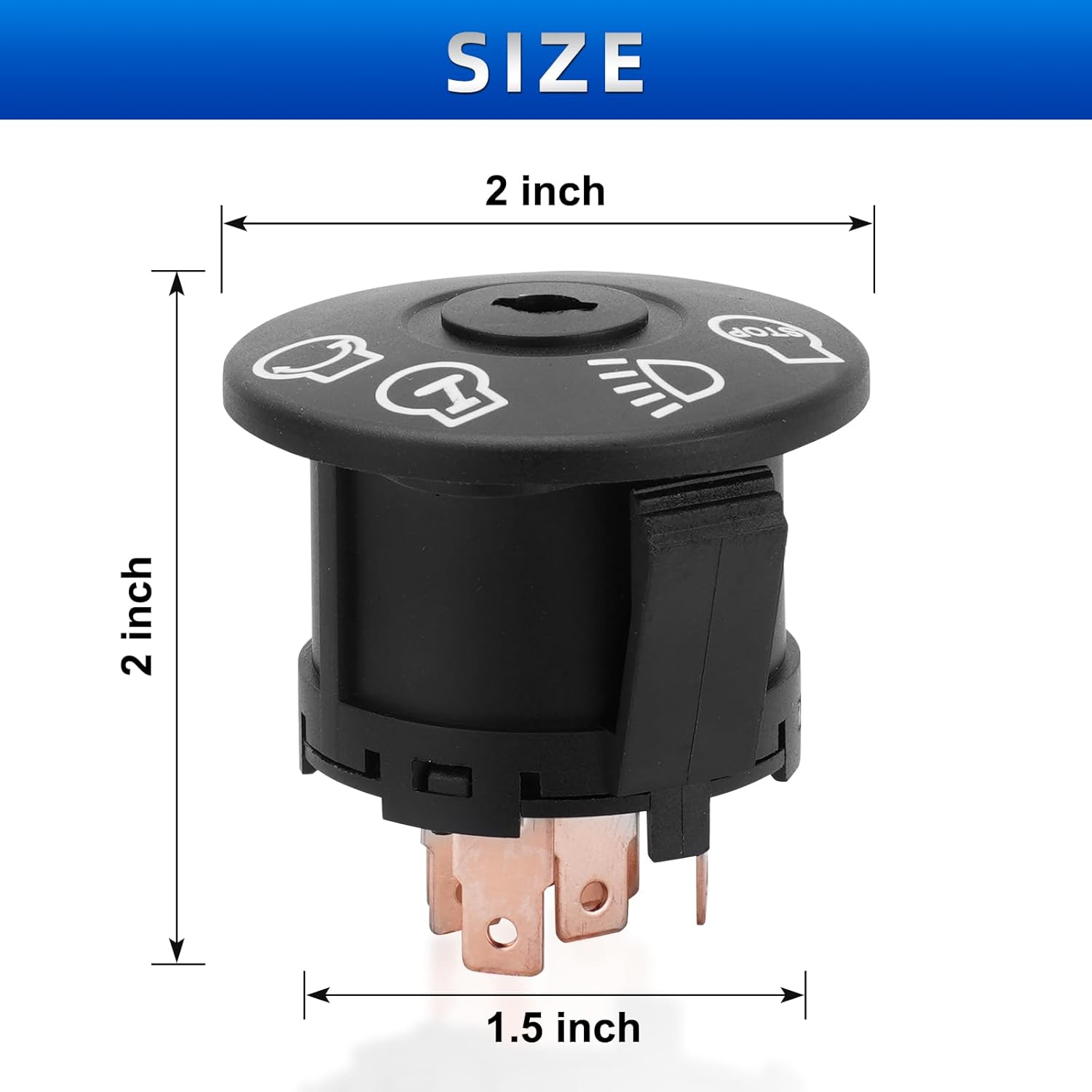 Ignition Switch with Key 7 terminals Compatible with Husqvarna Craftsman Deere John MTD Murray Riding Lawn Mower Replace# 925-1741 175566 175442 GY20074 94762 163968 532175566 - Image 7