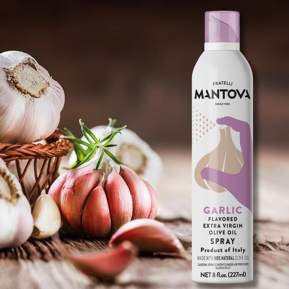 Mantova Garlic Flavored Extra Virgin Olive Oil Spray, 8 Fl Oz - Image 6