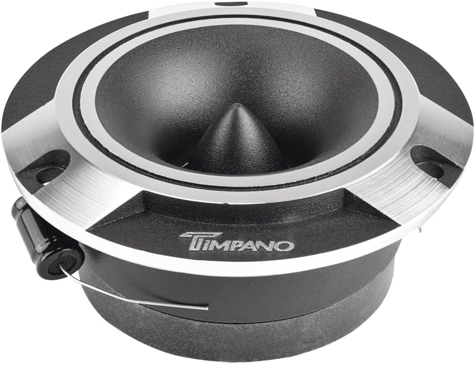 Timpano TPT-ST2 Chrome Slim Super Tweeter, 600 Watts 4 Ohm, 105 dB, 1 in Voice Coil, 3.85 inch Pro Car Sound System Bullet Tweeters (Pair) - Image 3