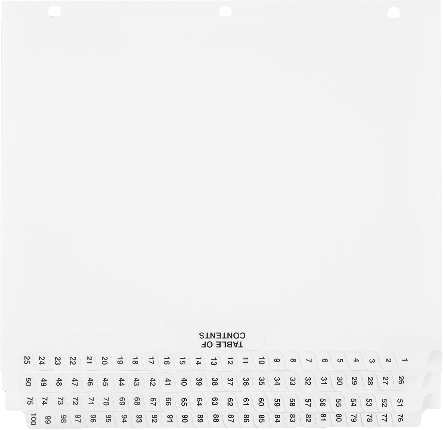 Exhibitindexes® Numbered Dividers 1-100 Punched - AVE Style Bold Tabs - Side Collated Exhibit Tabs - Made in The USA | Letter Size - 1-100 - Sets - Image 8