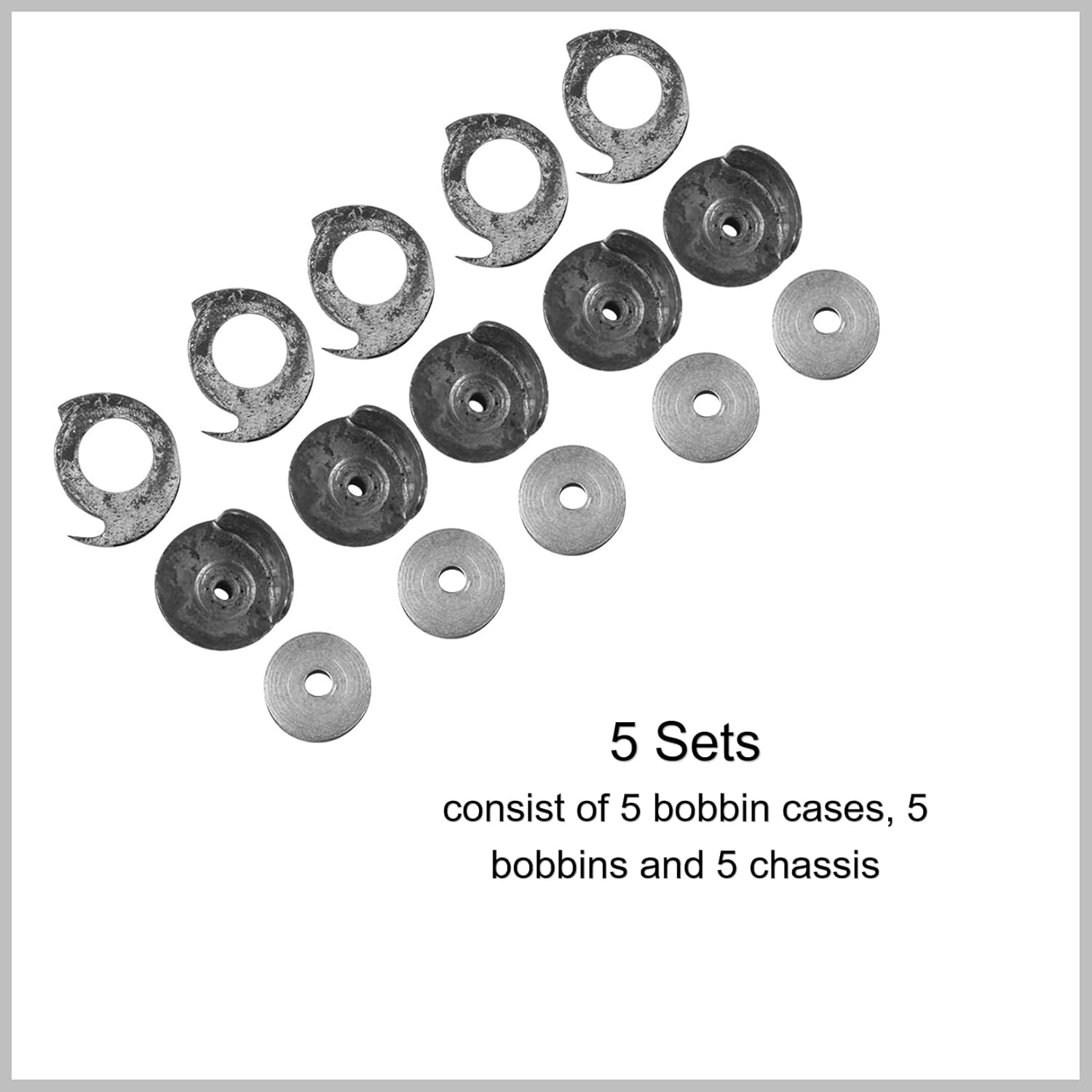 5 Sets 17Mm Bobbin Parts for Shoes, Cobbler Sewing Machine Repair Chinese Patch Spool Shuttle Holder Shoe Mending - Image 3