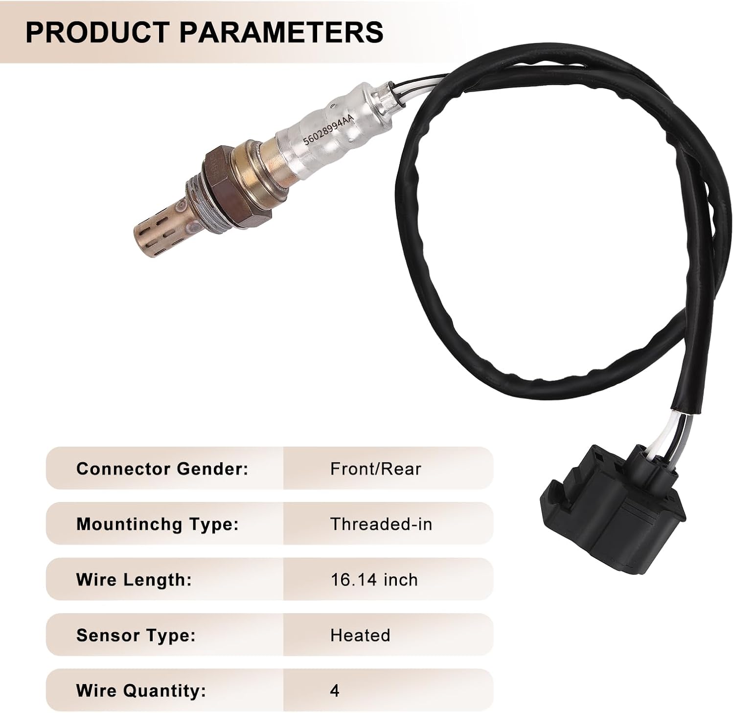 Oxygen O2 Sensor Upstream Downstream for Chry 300, for Dodge Challenger Charger Dakota Durango Grand Caravan Journey Neon Nitro, for Jeep Commander Grand Cherokee Wrangler JK 56028994AA, 56028994AB - Image 5