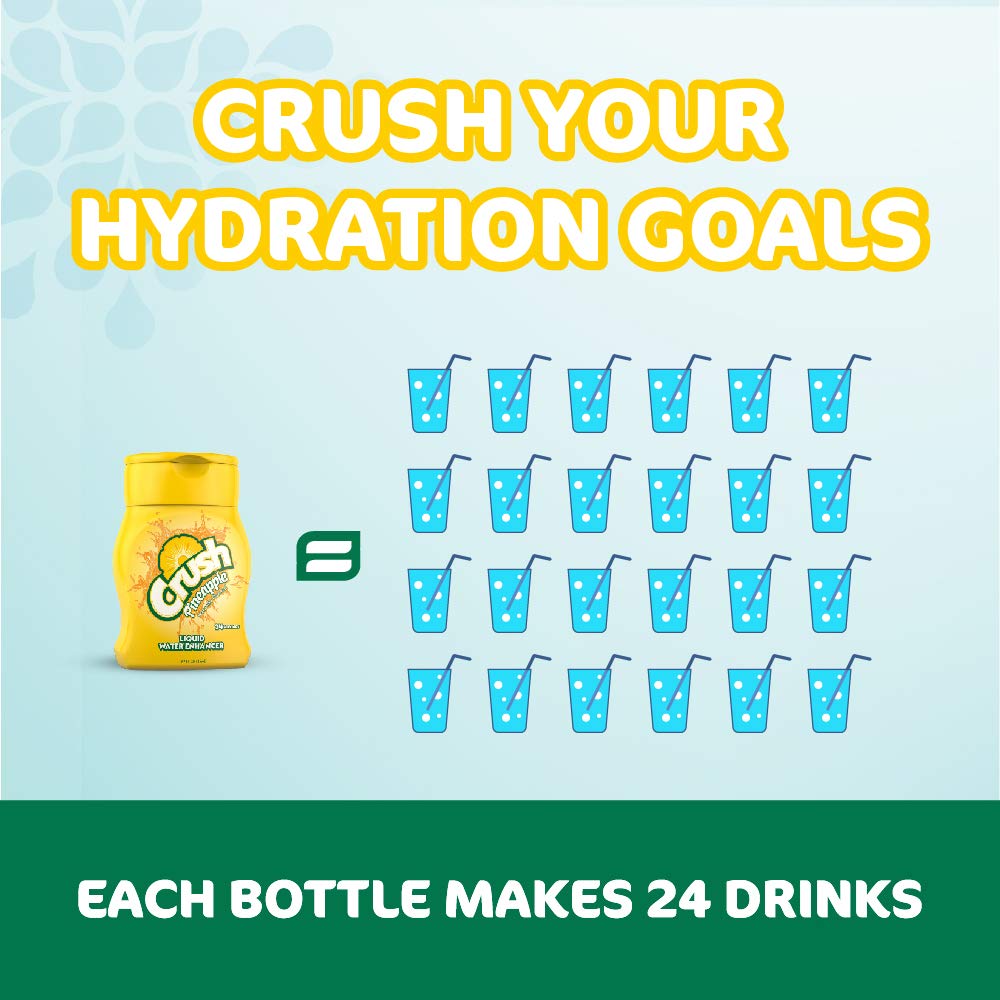 Crush, Pineapple, Liquid Water Enhancer – New, Better Taste! (4 Bottles, Makes 96 Flavored Water Drinks) – Sugar Free, Zero Calorie - Image 4
