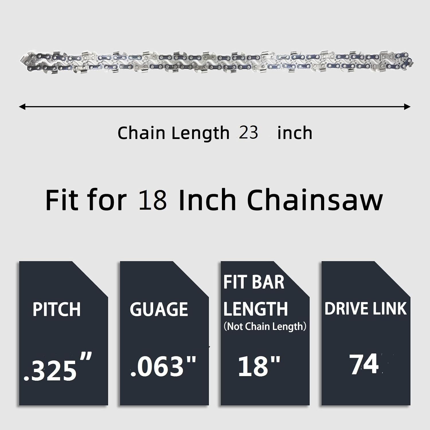 4 Pack Chainsaw Chain for Stihl 18 Inch .325" Pitch .063" Gauge 74 Drive Links 26RS 74, Replacement Chains Fit Stihl MS271 Farm Boss MS311 MS291 MS261 36390050074 Oregon L74, V74 and More - Image 6