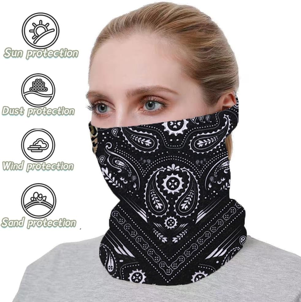 Neck Gaiter Face Cover Bandana Mask Scarf, Breathable Sun& Dust-proof for Cycling Running Fishing Hiking - Image 3