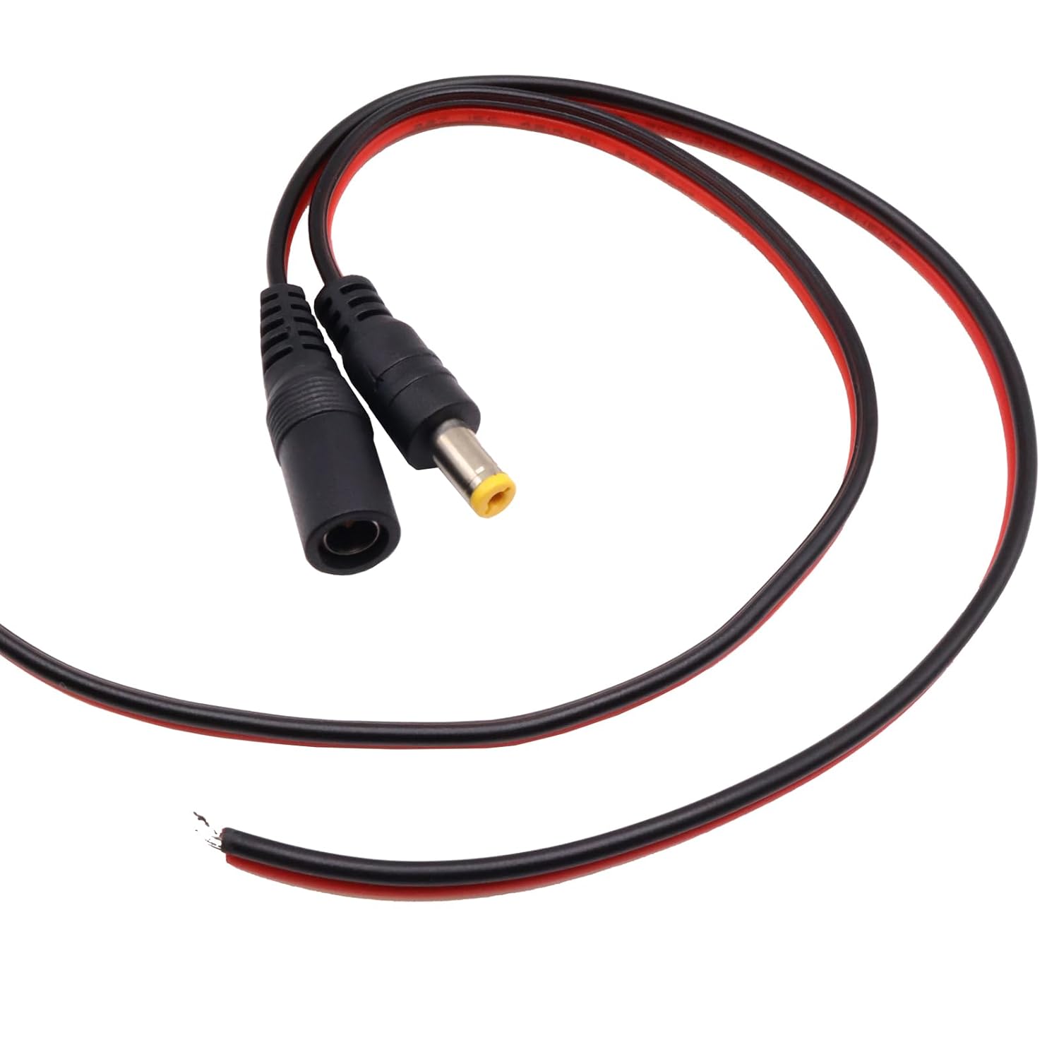 10Pairs DC Power Cable 12V 5A Plugs Male and Female Jack Barrel Connectors Wire DC 2.1mm x 5.5mm Power Pigtail Cable for CCTV Security Camera and Lighting Power Adapter Connectors - 30cm/11.8inch - Image 2