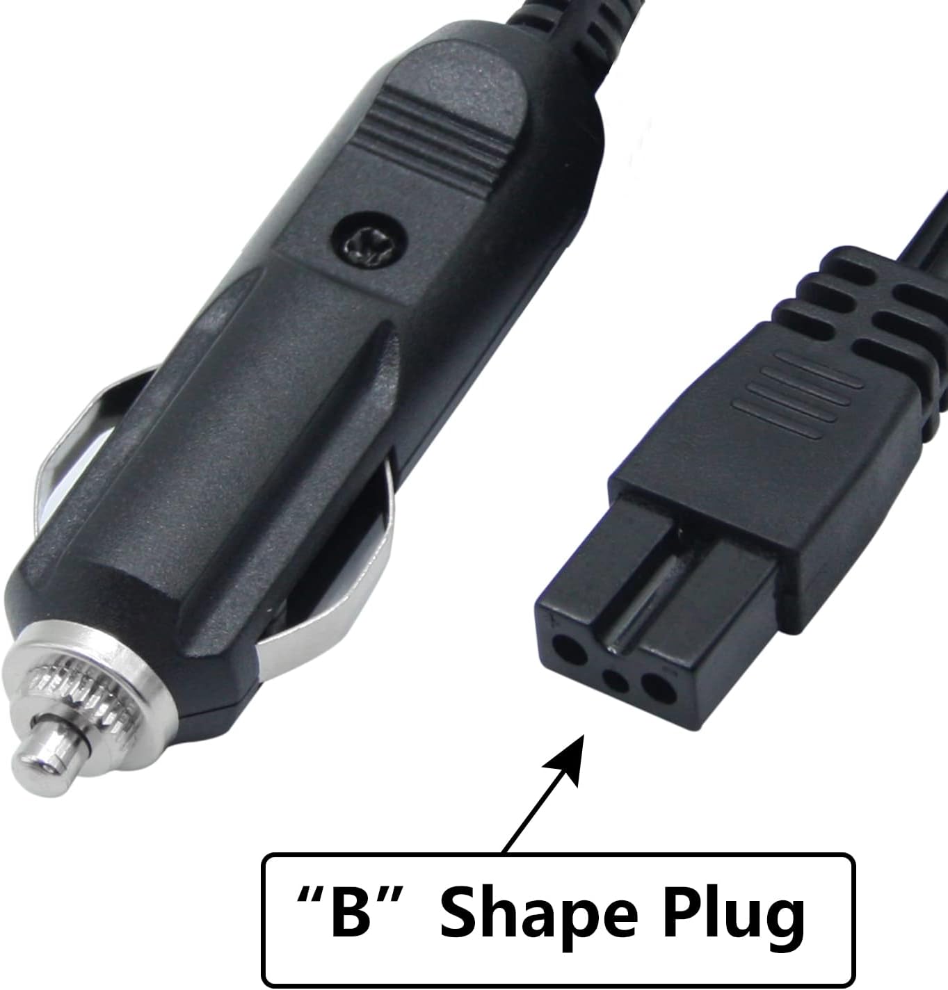 12V Car Cooler Plug Power Cable,Mini Fridge Cool Replacement Power Extension Cable,Car Cooler 2 Pin Lead Wire Plug (1.8M) - Image 2