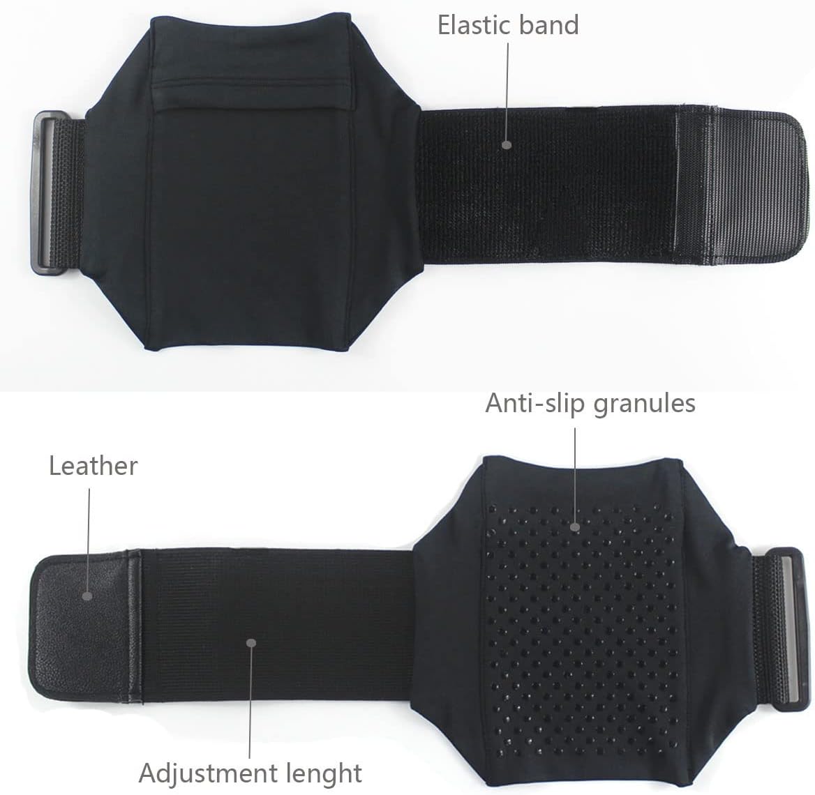 Cell Phone Leg Band & Armband for All Phones with Adjustable Elastic, Sport Leg & Arm Band for Running, Walking, Equestrian, Motorcycle or Hiking (Black) - Image 6