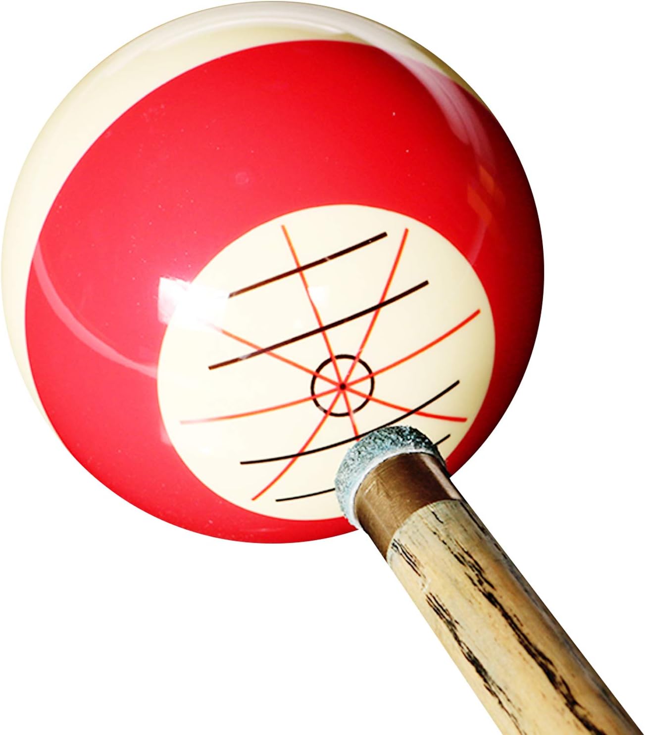 Billiards Pool Cue Ball, 2-1/4"/57.2mm Phenolic Resin Practice Training Aid with Precision Target Markings, Dual-Sided 8-Ball Spin & Angle Training for Beginners & Advanced Players - Image 3