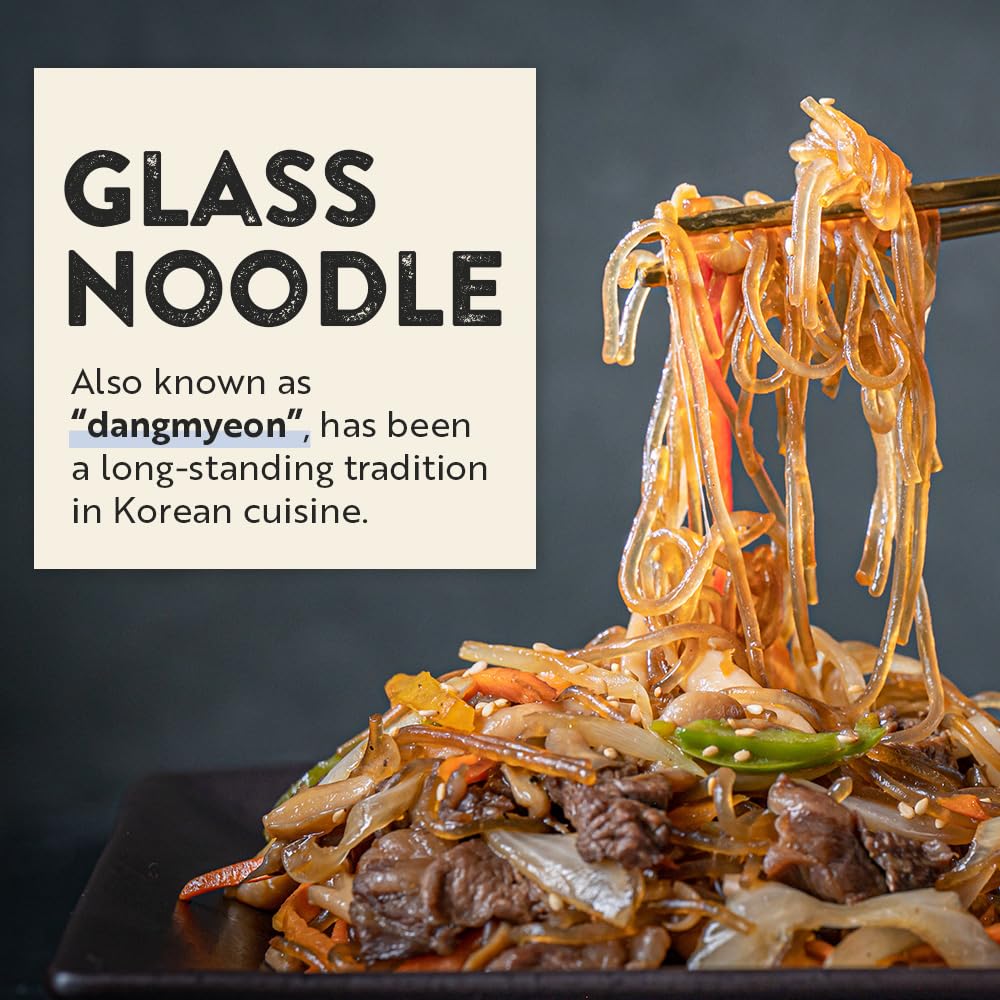 Chung Jung One Korean Sweet Potato Glass Noodle, Non GMO (Gluten Free), Vegan, No Sodium, No Sugar 3.5oz (100g), 4 PACK - Image 5
