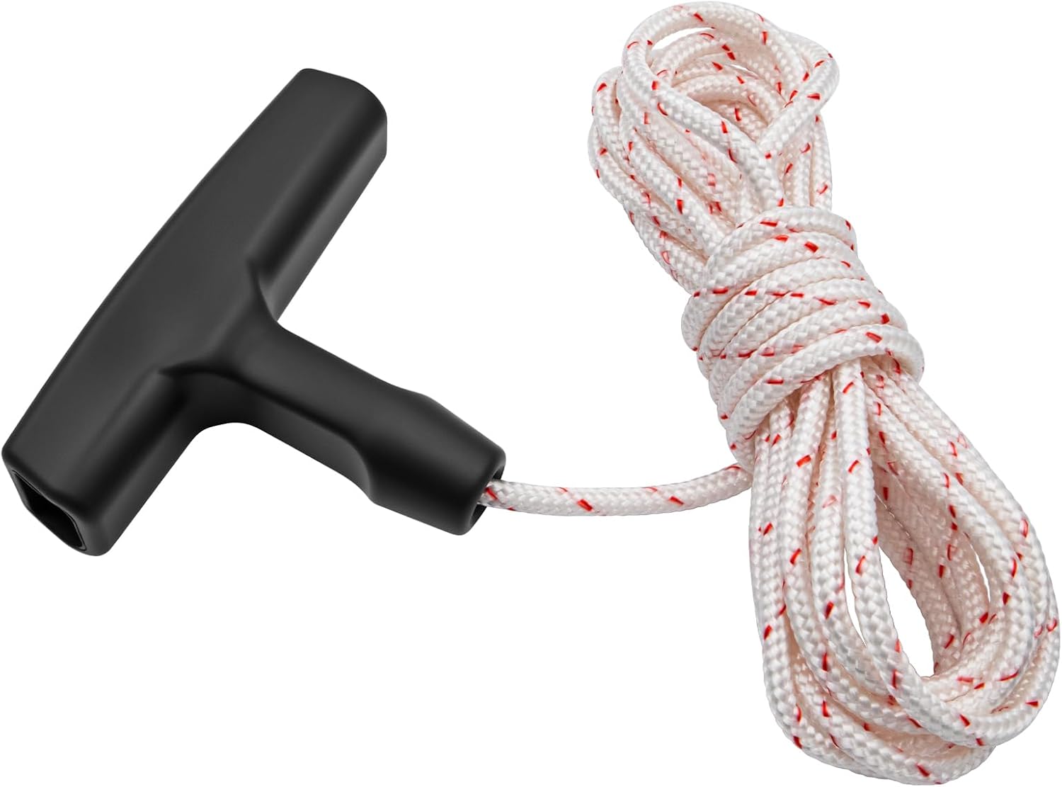 10 ft (3.5mm) Heavy Duty Nylon Recoil Starter Rope with Ergonomic Handle, Universal Pull Cord Replacement for Lawn Mower, Chainsaw, Generator & Small Engines