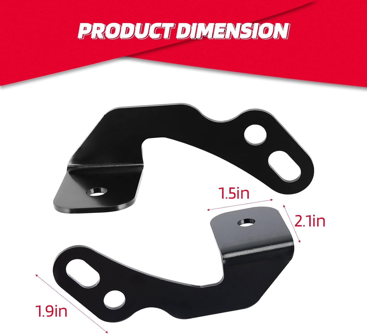 KEMIMOTO UTV Pod Light Brackets LED A-Pillar Light Mount Compatible with Polaris RZR XP 1000 / 900 / 800, Heavy-Duty Stainless Steel LED Cube Brackets, Rust-Proof Side Mounting 2-Pack - Image 5
