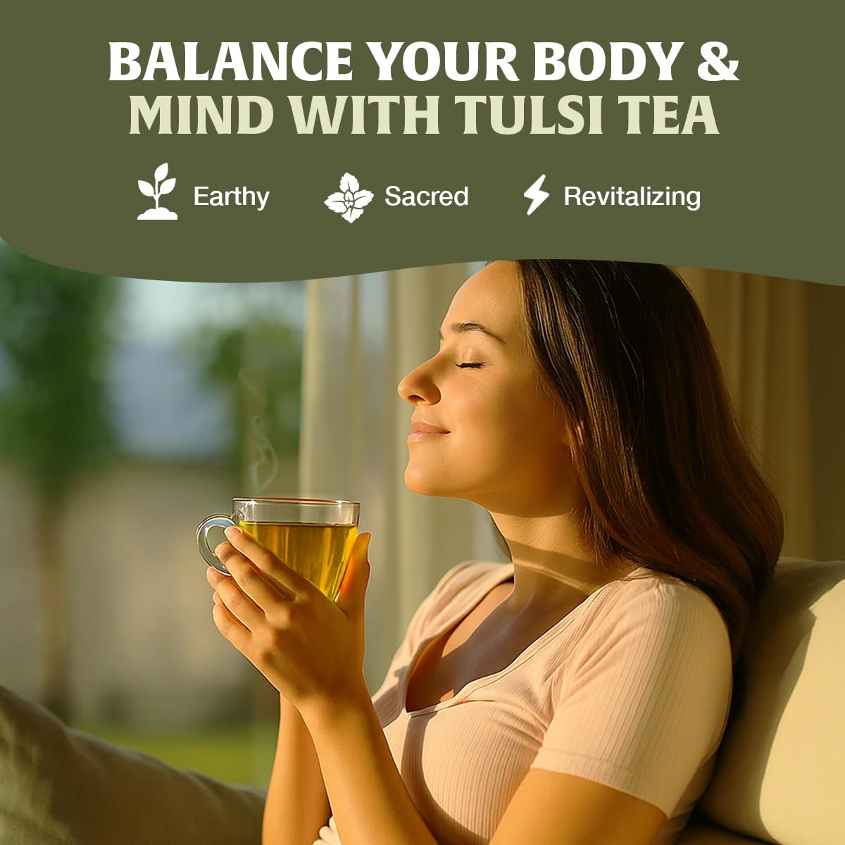 HANDPICK Original Tulsi Tea (100 count) Holy Basil Tea | Non-GMO, Caffeine-Free Herbal Tea | Ecofriendly Round Tea Bags - Image 4