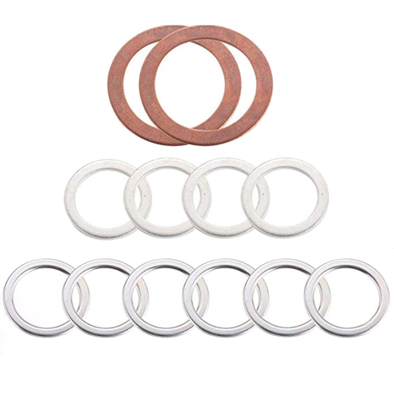 Seapple 12157-10010 90430-24003 90430-18008 Differential and Transmission/Transfer Case Drain Plug Crush Washers Gaskets Compatible with Toyota 4runner Tacoma Tundra FJ Cruiser Land Cruiser